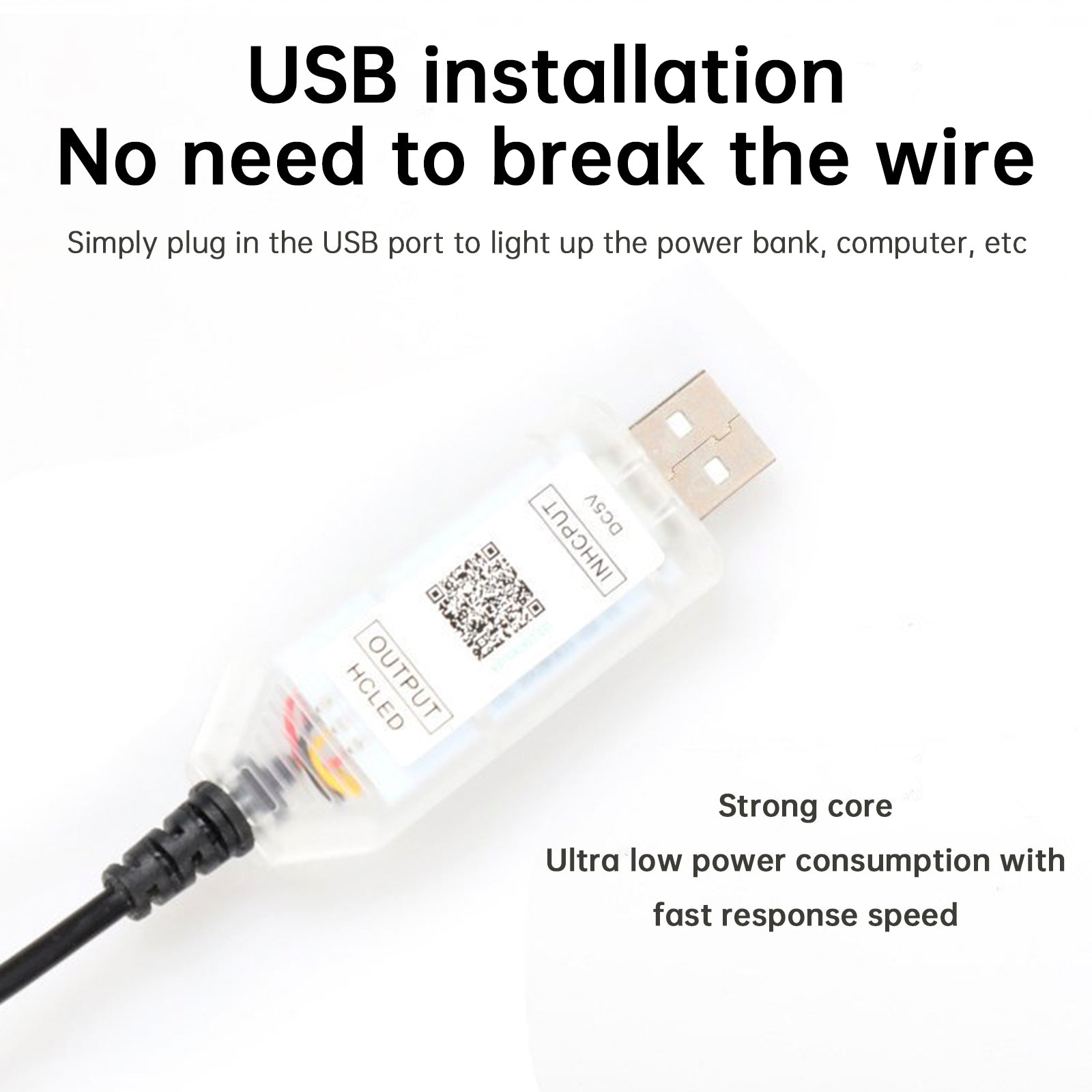 LED de luz decorativa LED colorido en el control central, 110 cm + 35 cm