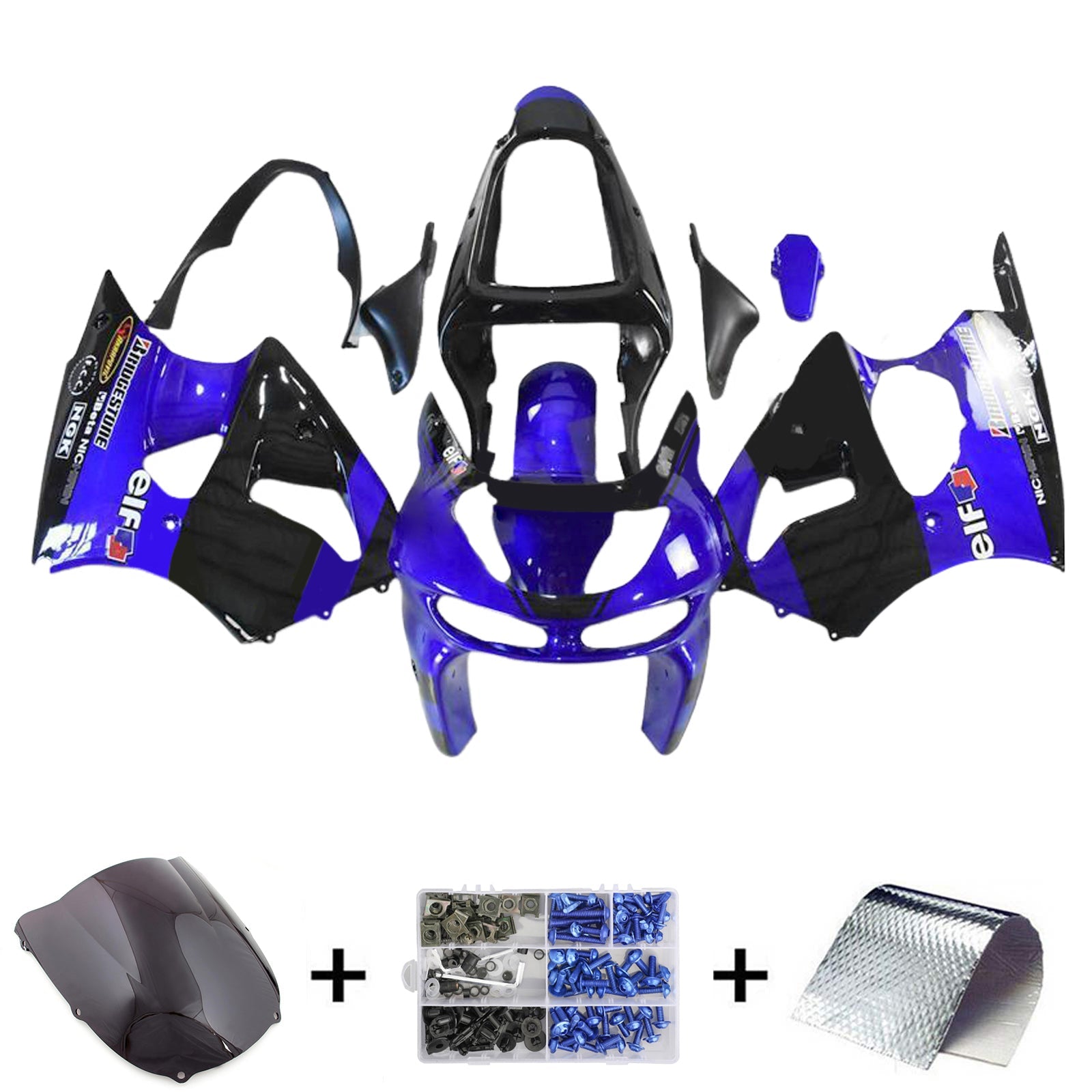 1998-1999 Kawasaki ZX6R injectiekuipset ABS kunststof carrosserie