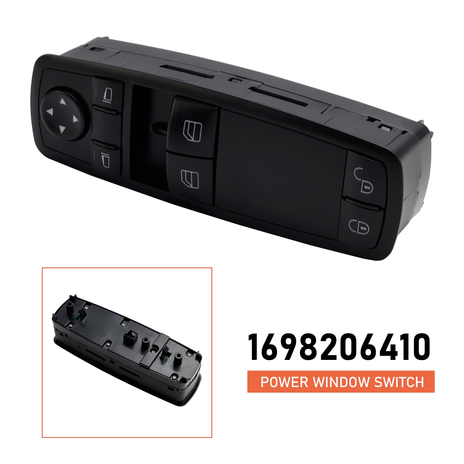 Interruptor de ventana eléctrica de control maestro 1698206410 para Benz W169 W245 A160 A180 B200