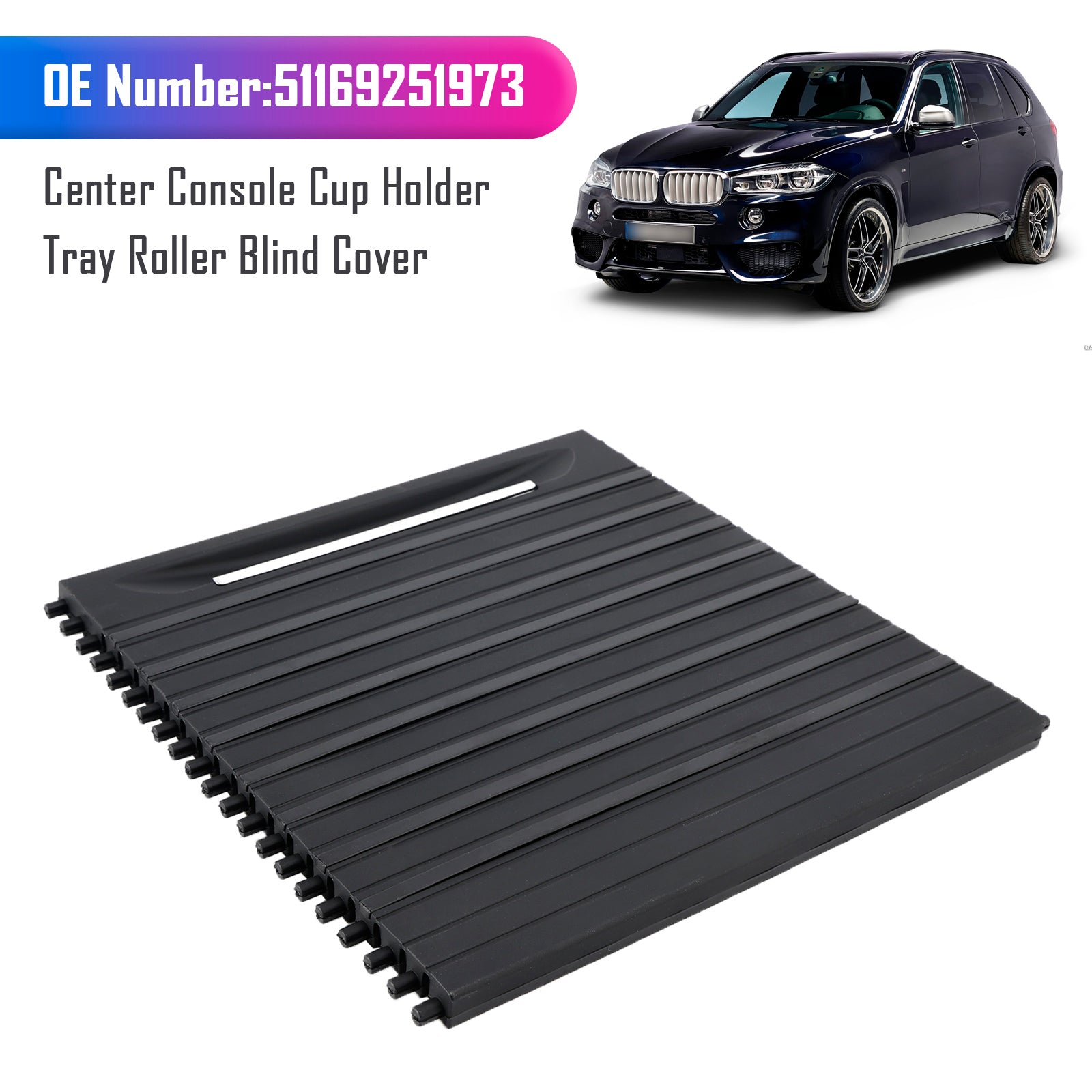 Huonekaupan kansi BMW F15 X5 F16 X6 2014-2018 Central Console Cup Holder