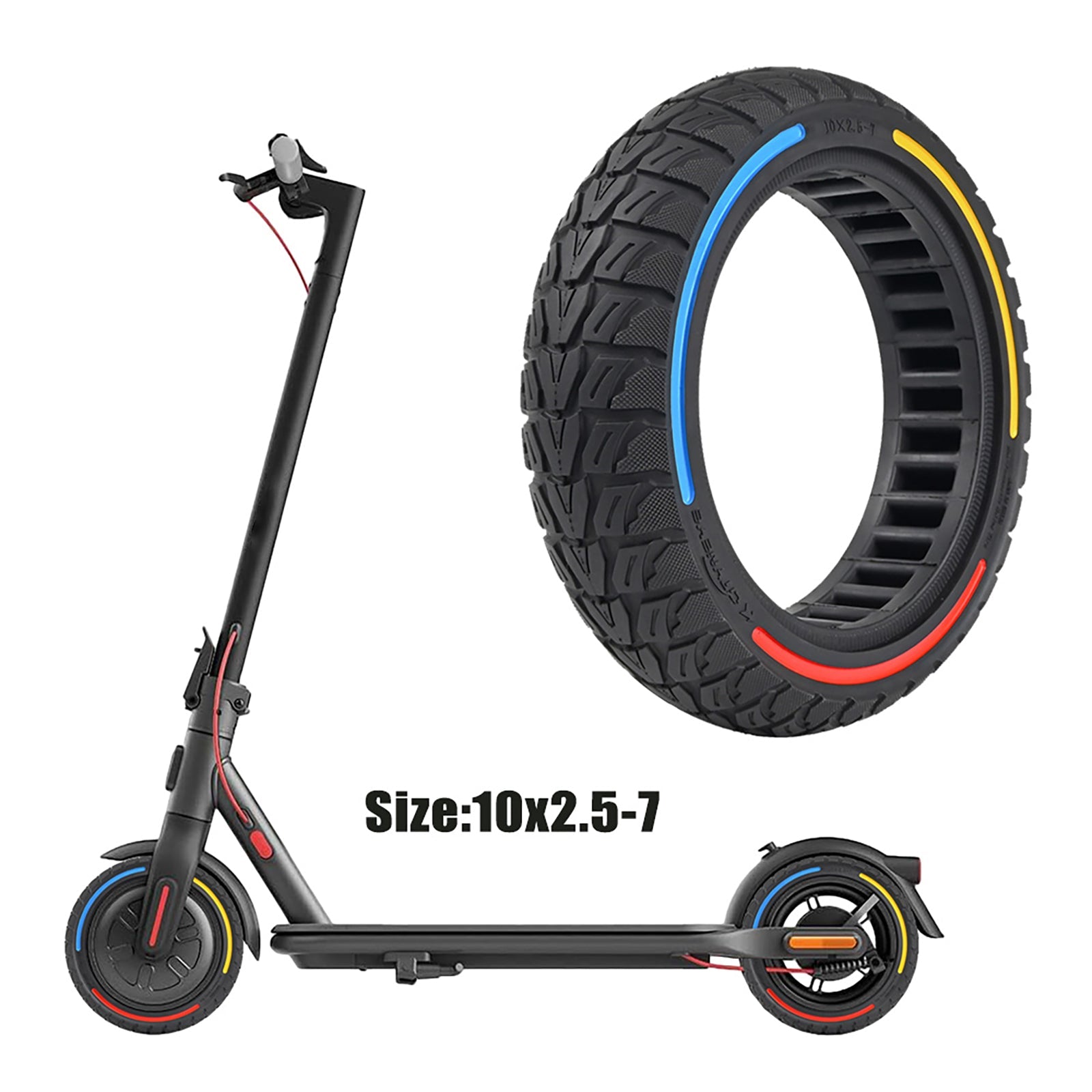 Gumijaste pnevmatike 10x2.5-7 gumijaste pnevmatike za Xiaomi 4/Mi4 Pro Electric Scooter