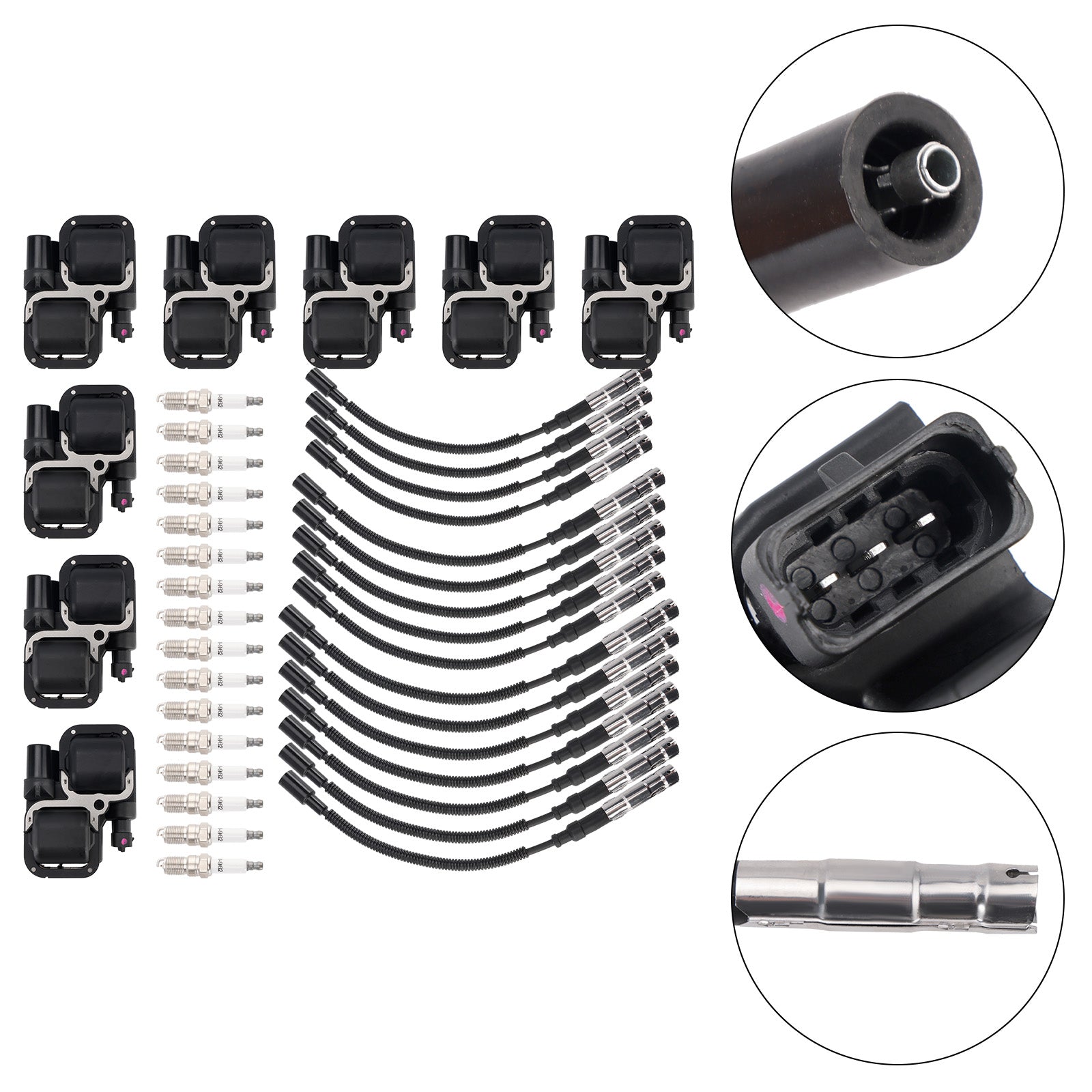 Mercedes Benz C280 1998-2000 8 puolaa d'sytytys + 16 sytytystulppaa'sytytys + 16 johtoa UF359 0001587303