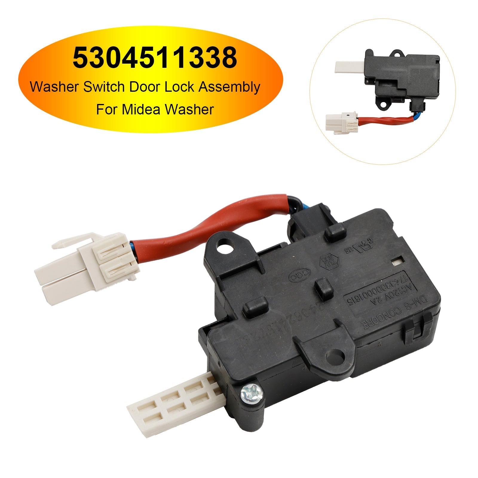 5304511338 Zespół zamka drzwi wyłącznika spryskiwacza do pralki Frigidaire