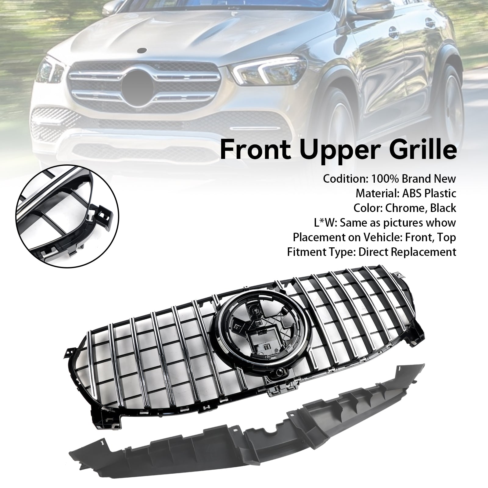 Grille de calandre de pare-chocs avant pour Mercedes Benz Classe GLE W167 GLE350 2020-2022