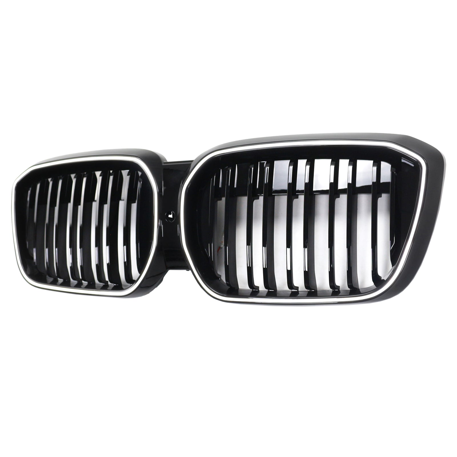 Grille de calandre avant noire à double lamelles pour BMW IX3 G08 LCI 2022-2024