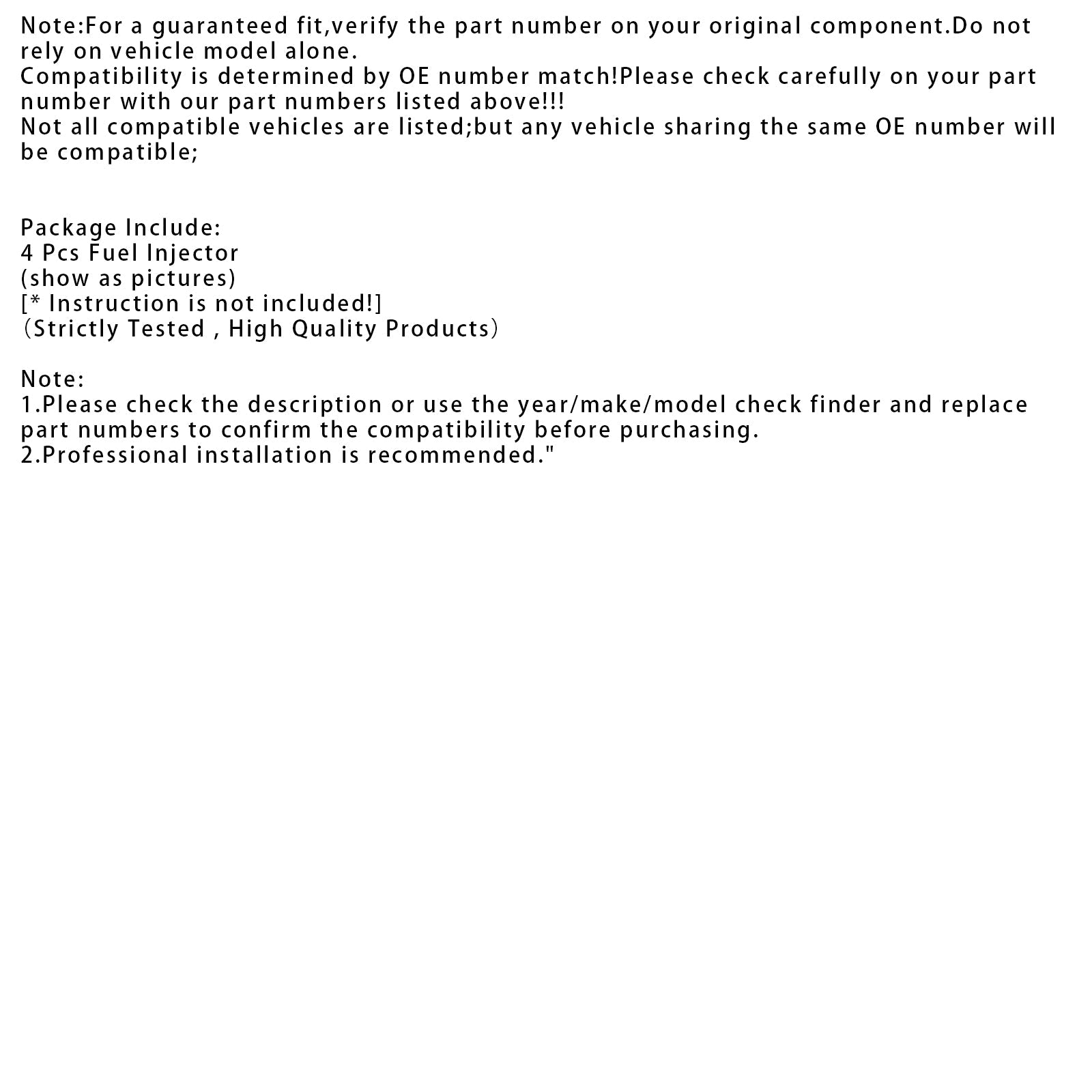 4 iniettori di carburante per Mini Cooper R55 R56 Peugeot 207/208 1.6 06-12 13537528176