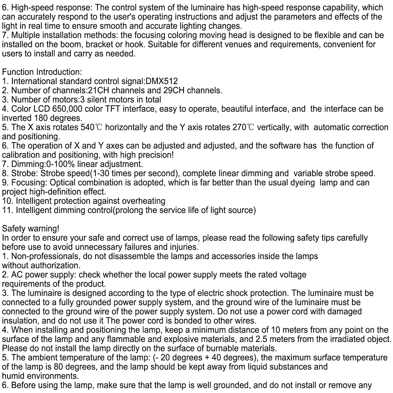 Luce a testa mobile Zoom 19X20W LED RGBW DMX Illuminazione a fascio