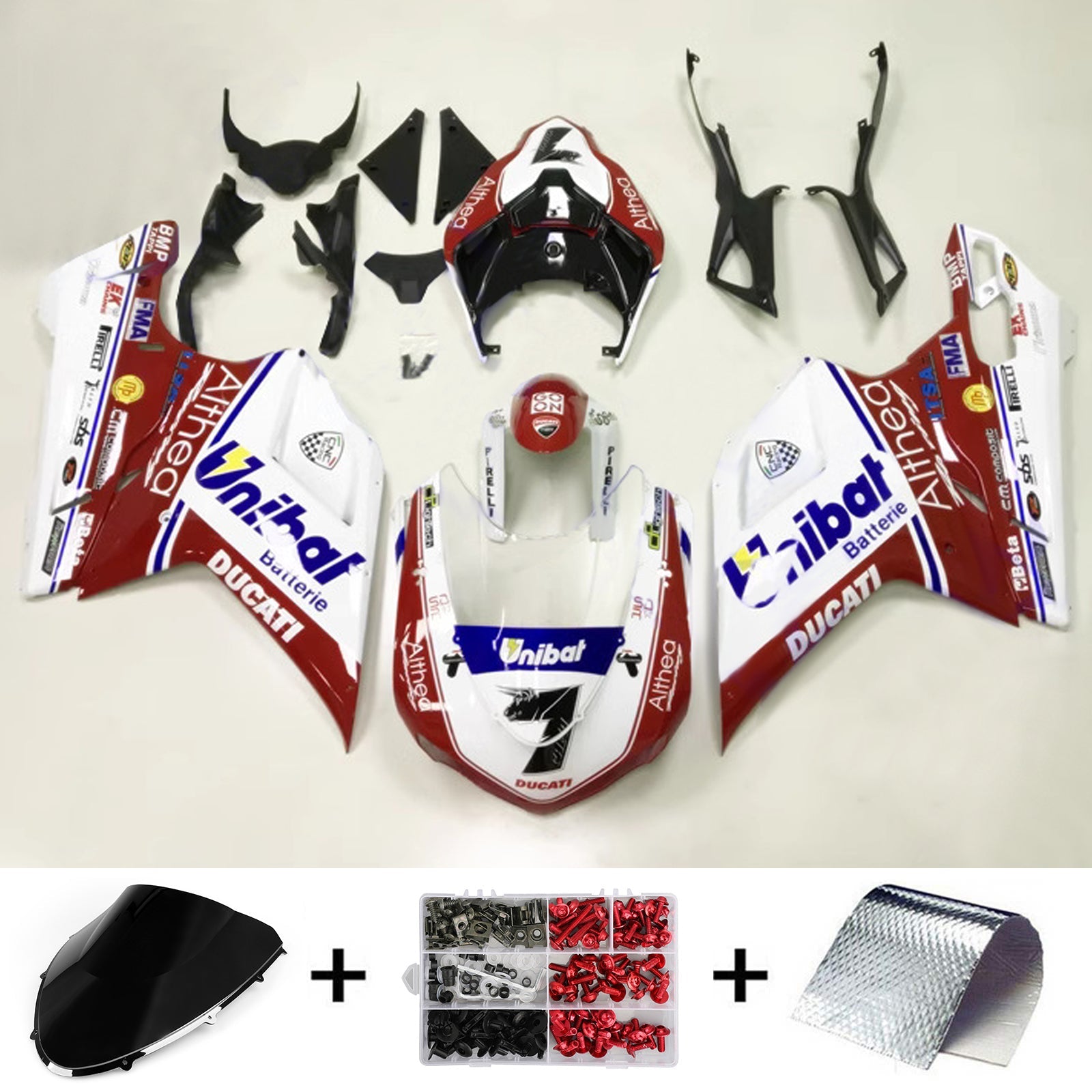 Kit de carénage ABS pour Ducati 1098 1198 848 2007-2011