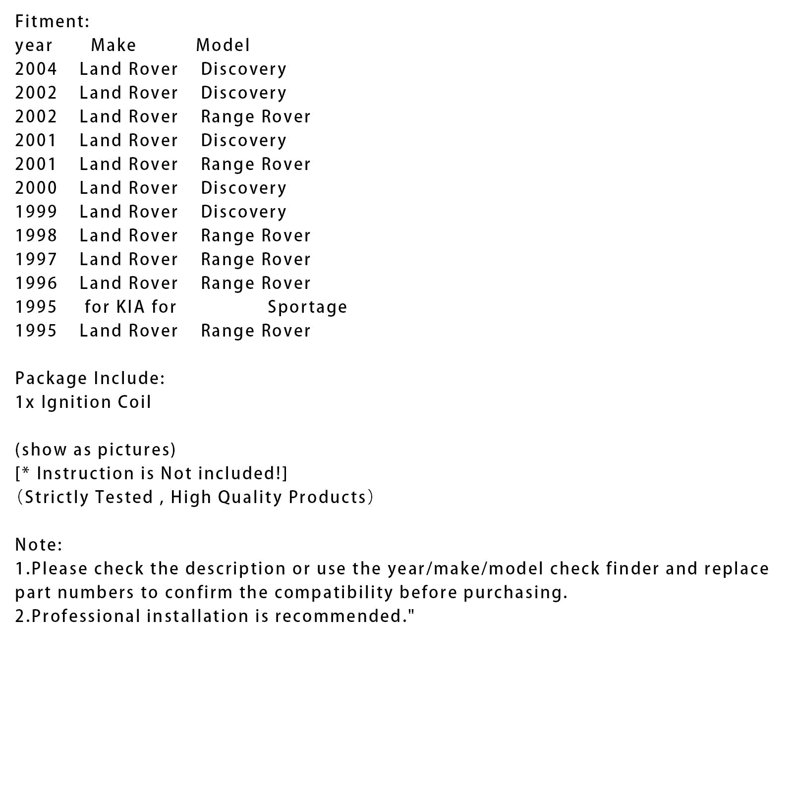 Bobina de'Encendido 0221503407 para Land Rover Discovery Range Rover