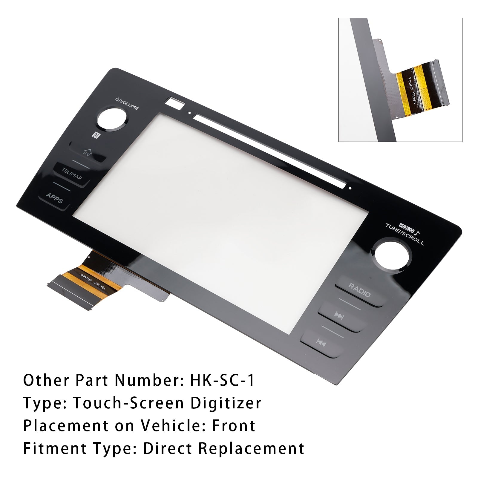 Touch screen sostitutivo per radio Subaru Legacy Outback 2018-2019 HK-SC-1