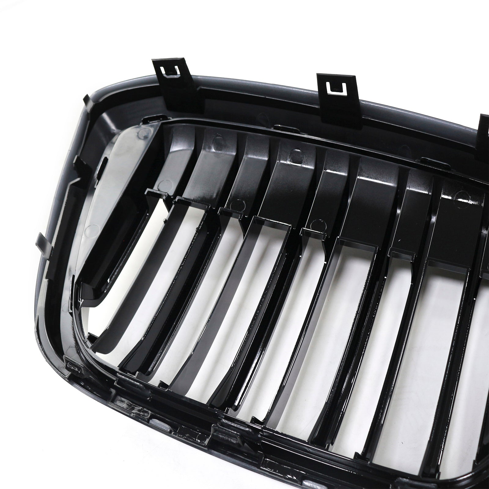 Grille de calandre avant noire brillante à double lamelles pour BMW IX3 G08 LCI 2022-2024