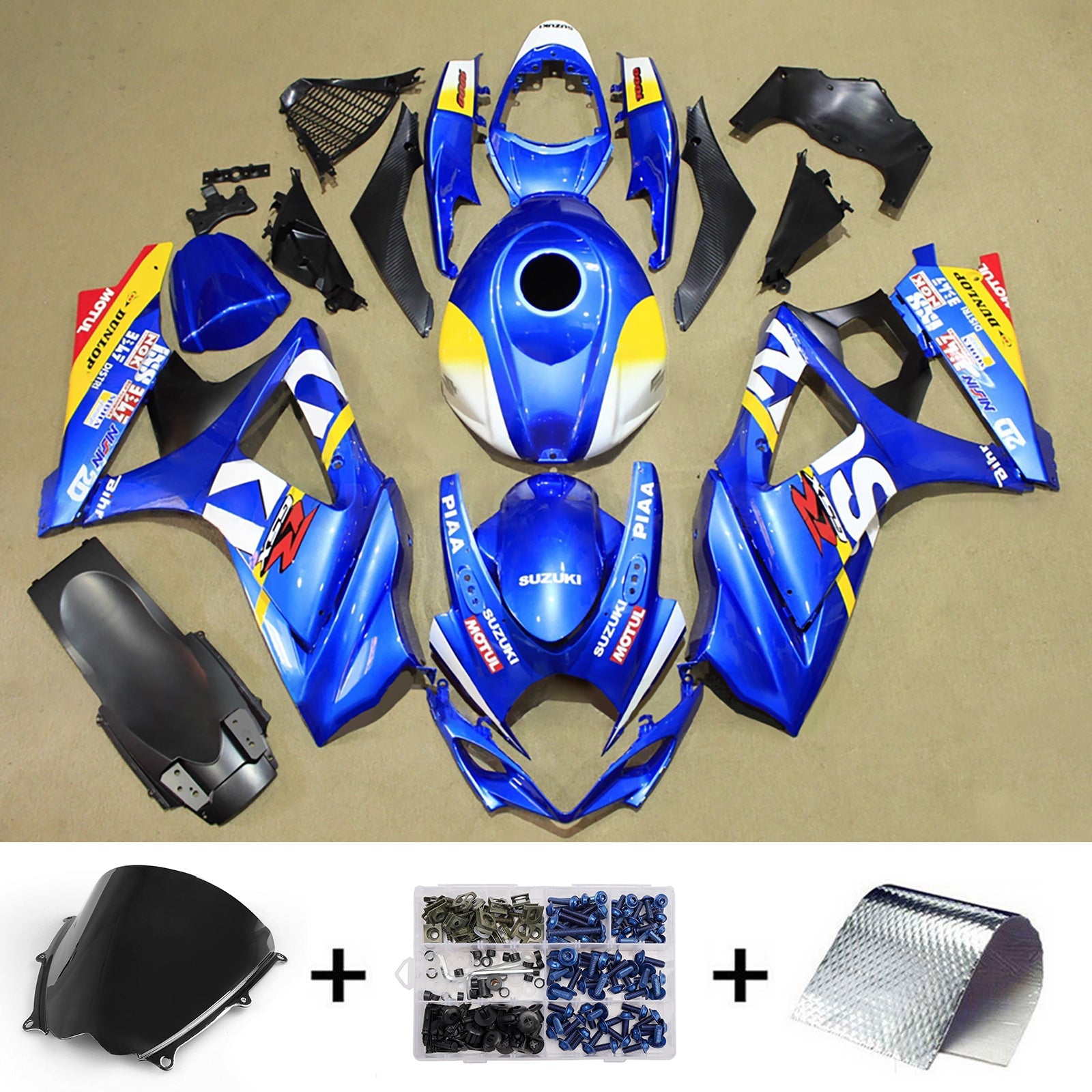 ABS-muovinen ruiskutettu suojasarja Suzuki GSXR1000 2007-2008 K7