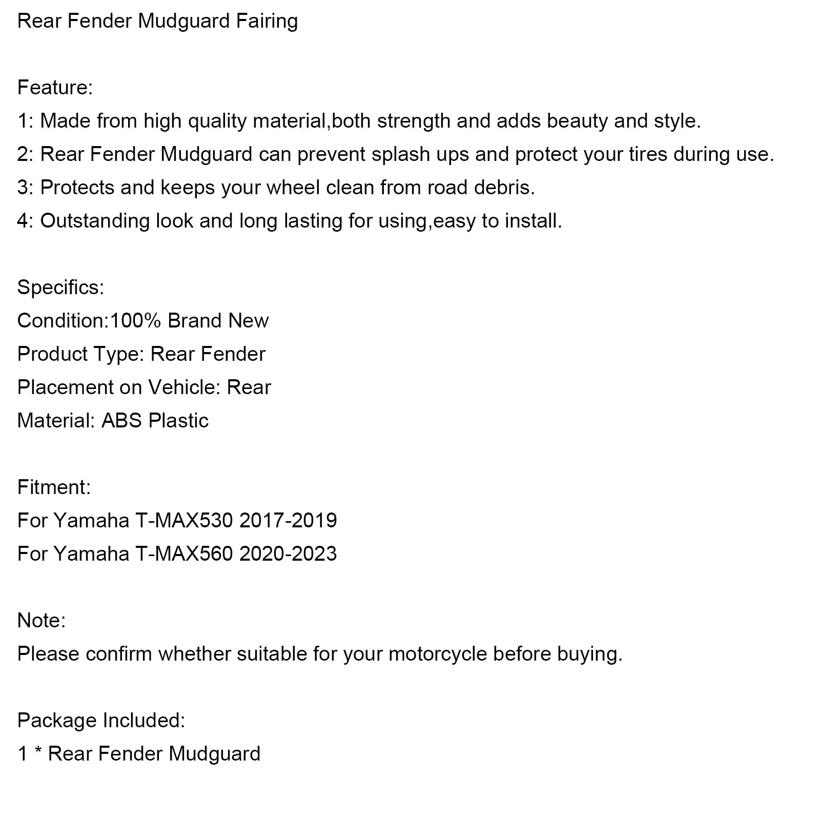 Yamaha T-Max530 2017-2019: n takaosan hyökkääjä