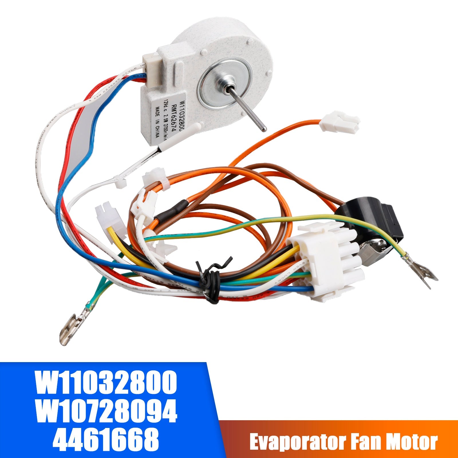 Verdamperventilatormotor W11032800 voor Kenmore JennAir W10728094 4461668