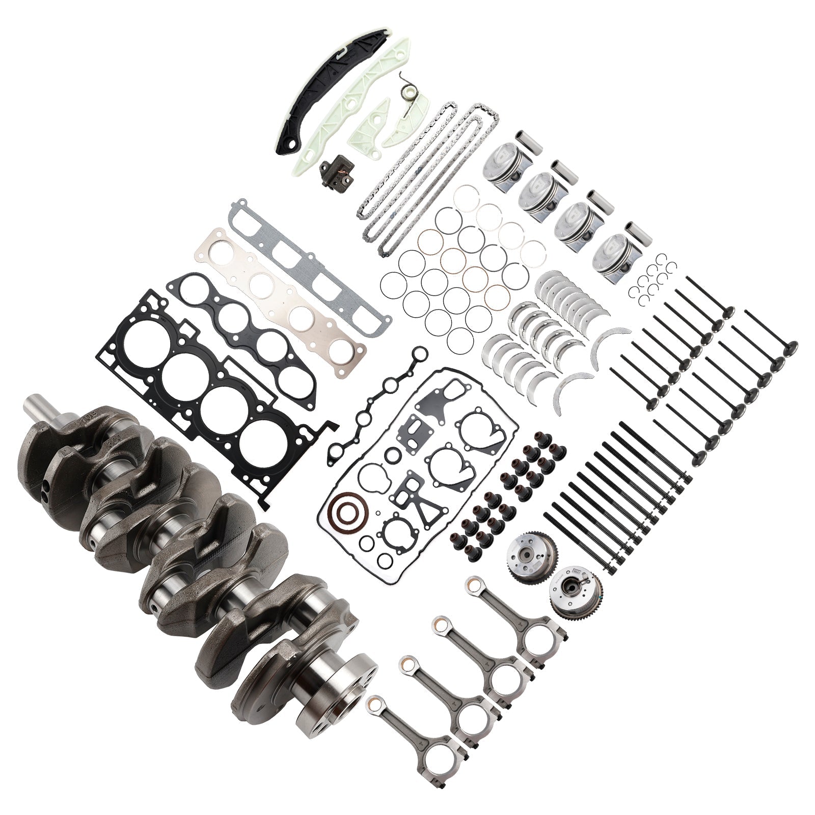 Kit di ristrutturazione del motore Hyundai Kia G4KF 2.0T, albero a gomiti, aste di collegamento, distribuzione 231112g430 234102G400 (copia)