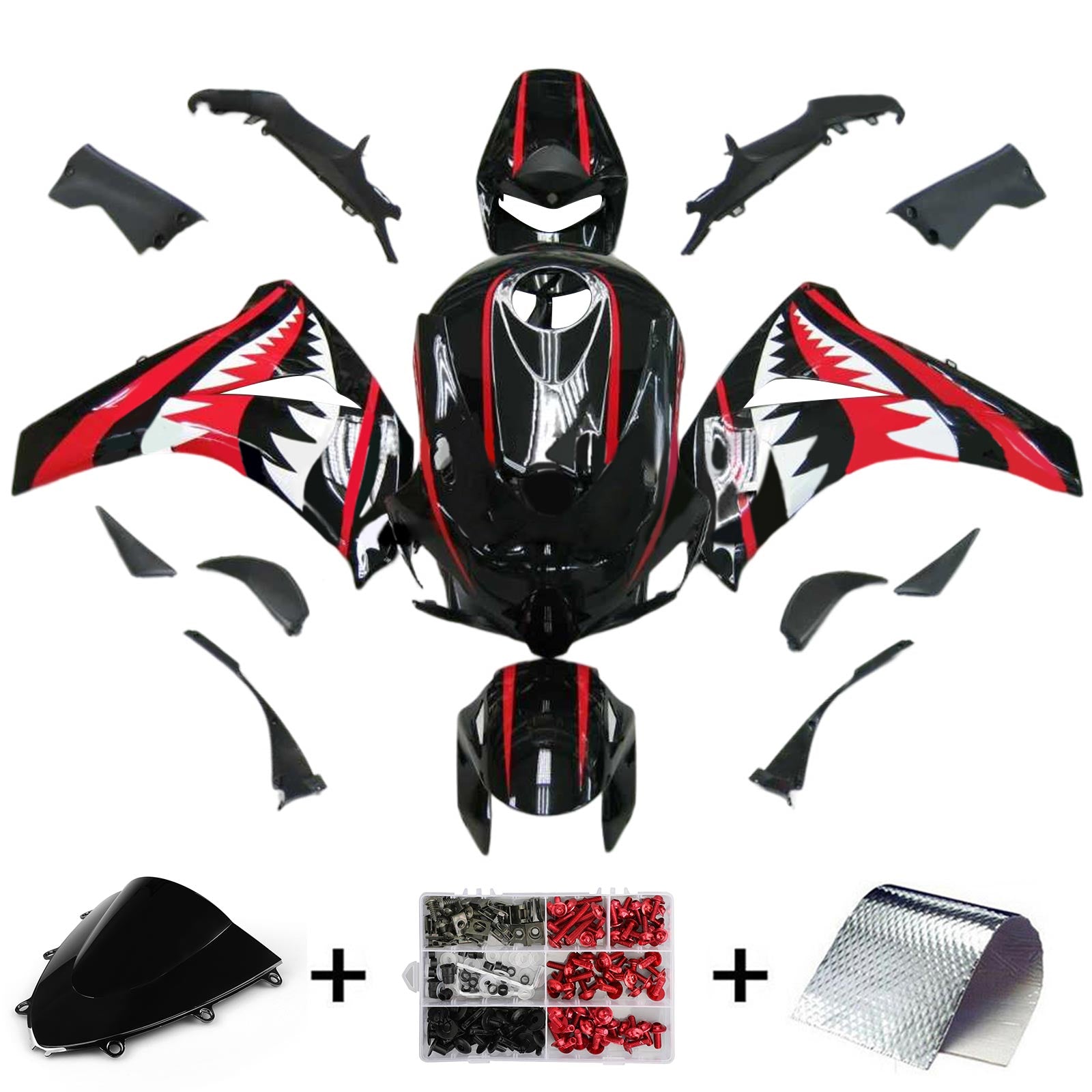 Kit de carénage injecté en plastique ABS pour Honda CBR1000RR 2008-2011