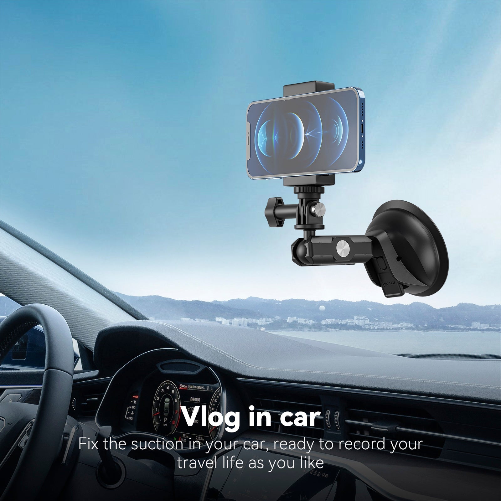 Support ventouse universel léger et robuste pour DJI GoPro 13/Insta 360 Go3