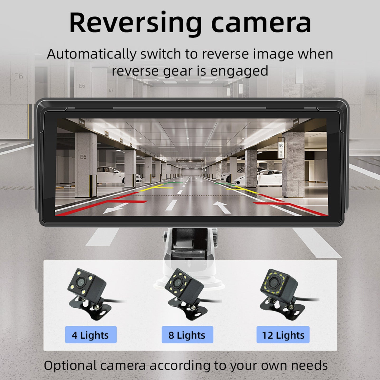 10,26 palčni avtomobil MP5 predvajalnik FM Bluetooth FM oddajnik za CarPlay 4 LED kamere brezžično