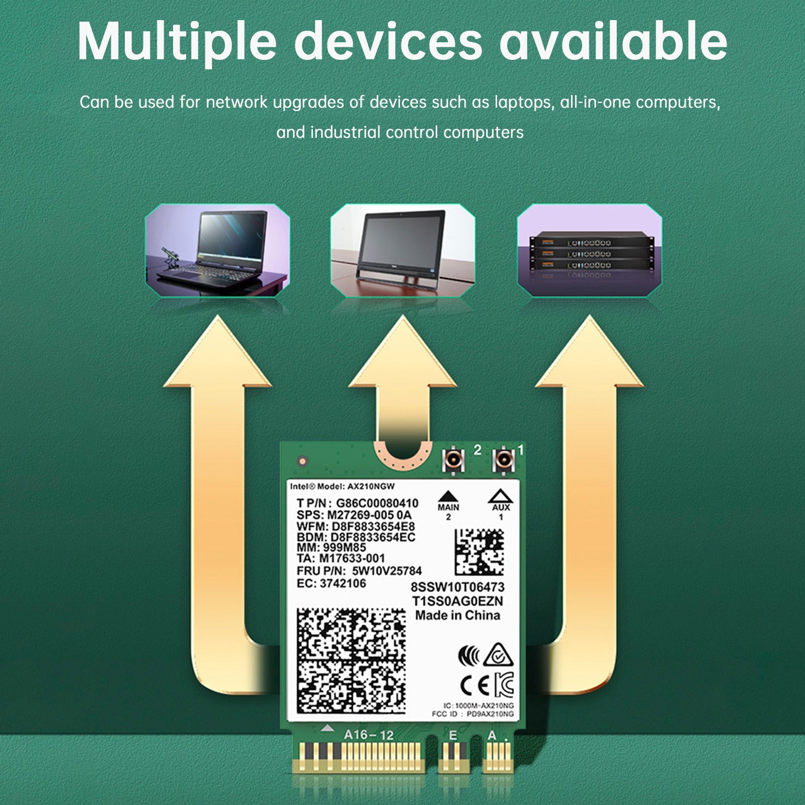 AX210 Bluetooth 5374 Mbps Module Card Gigabit High Speed Network Compatible Wi-Fi 6