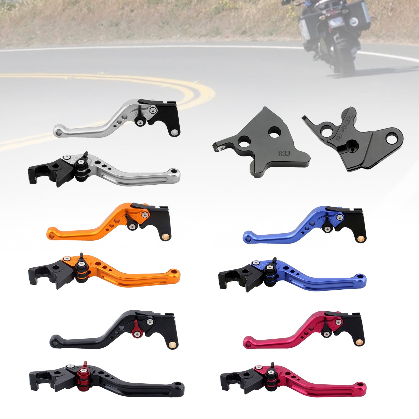 Levier de frein et d'embrayage court pour YAMAHA YBR125 2005-2014