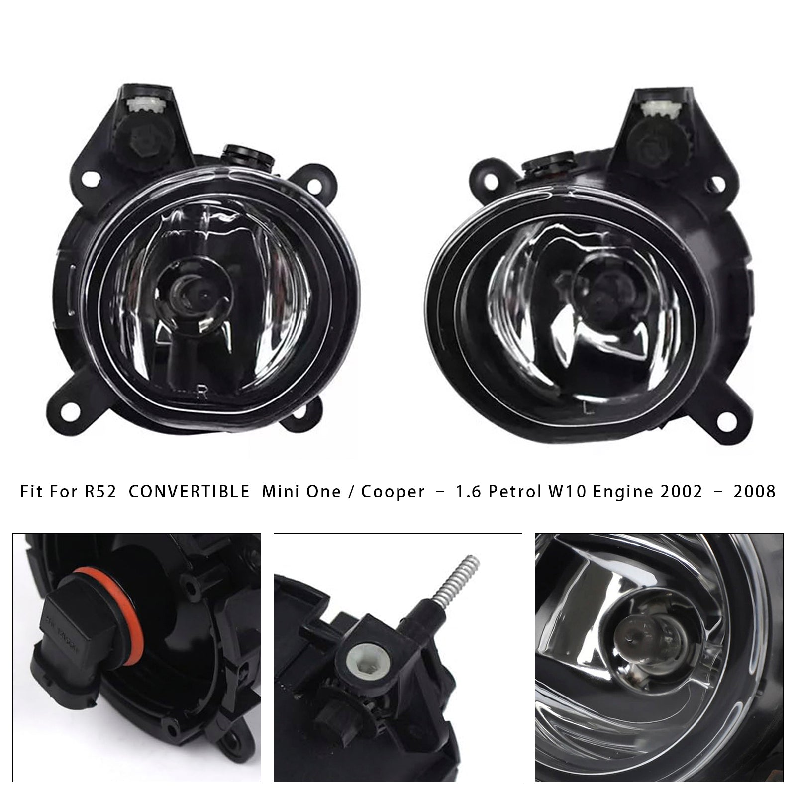 Coppia di luci della nebbia anteriore per Mini Cooper One R52 R53 63176925050