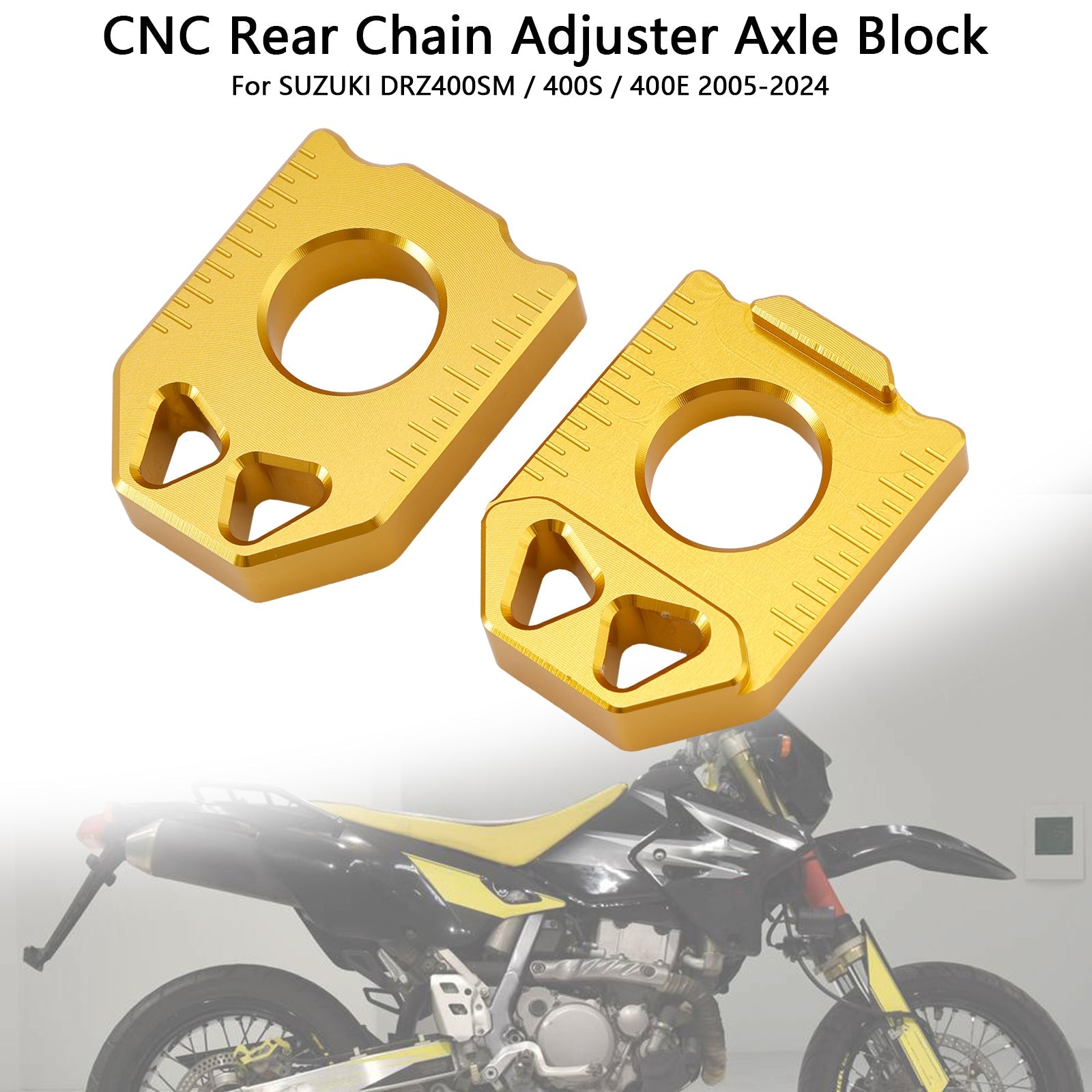 Blok&CNC os zadnjega napenjalnika verige za SUZUKI DRZ400SM 400S 400E 2005-2024