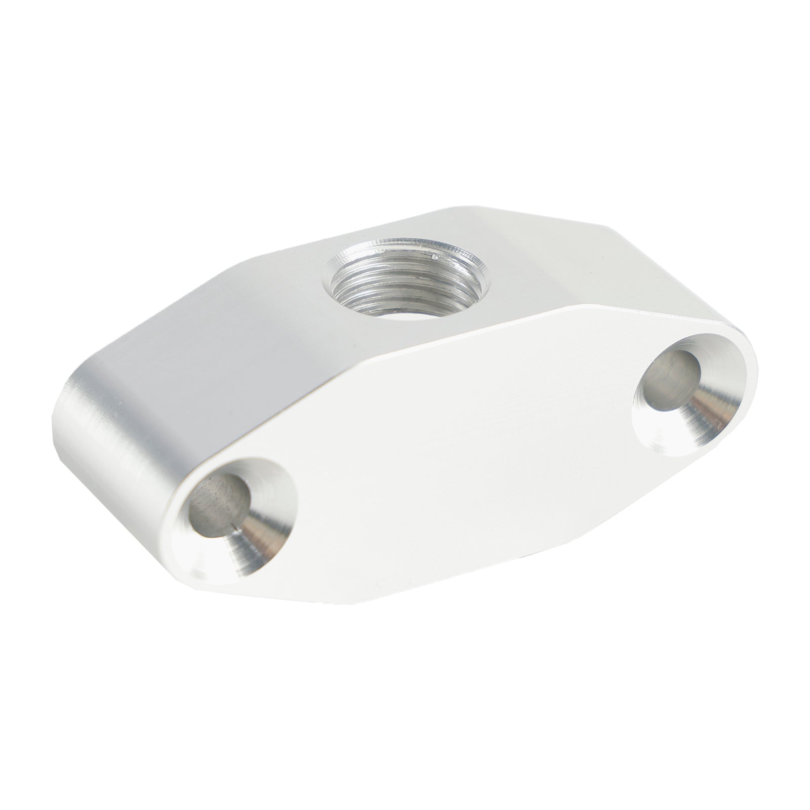 Billet LS Twin Turbo dubbele olietoevoerleidingadapterplaat 90 graden 1/8" NPT