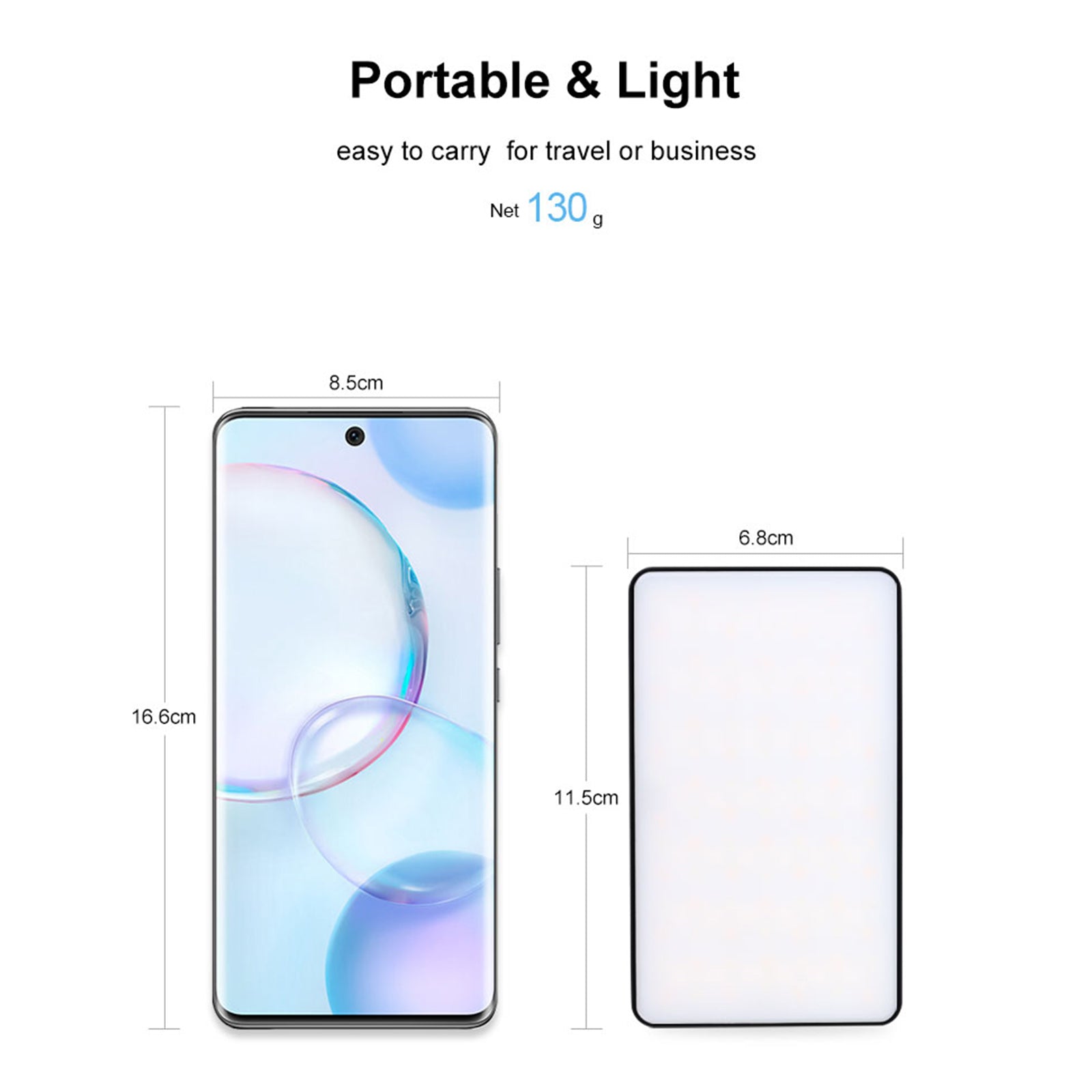 Luz de relleno LED RGB W140 para cámara de vídeo, teléfono móvil, belleza en vivo, al aire libre