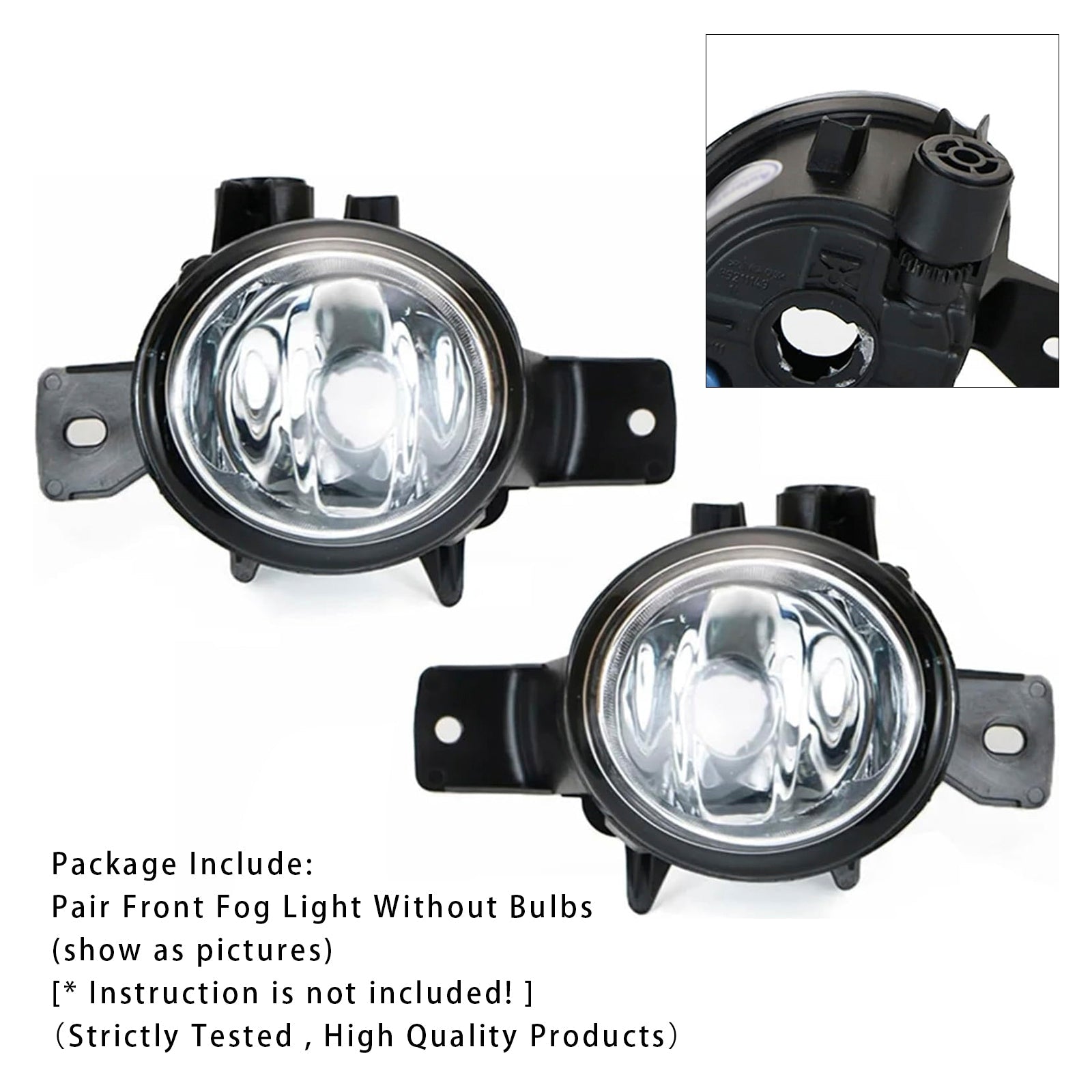 Par de luces antiniebla delantera sin bombillas para BMW X6 E71 E72 2008-2011 63177187631