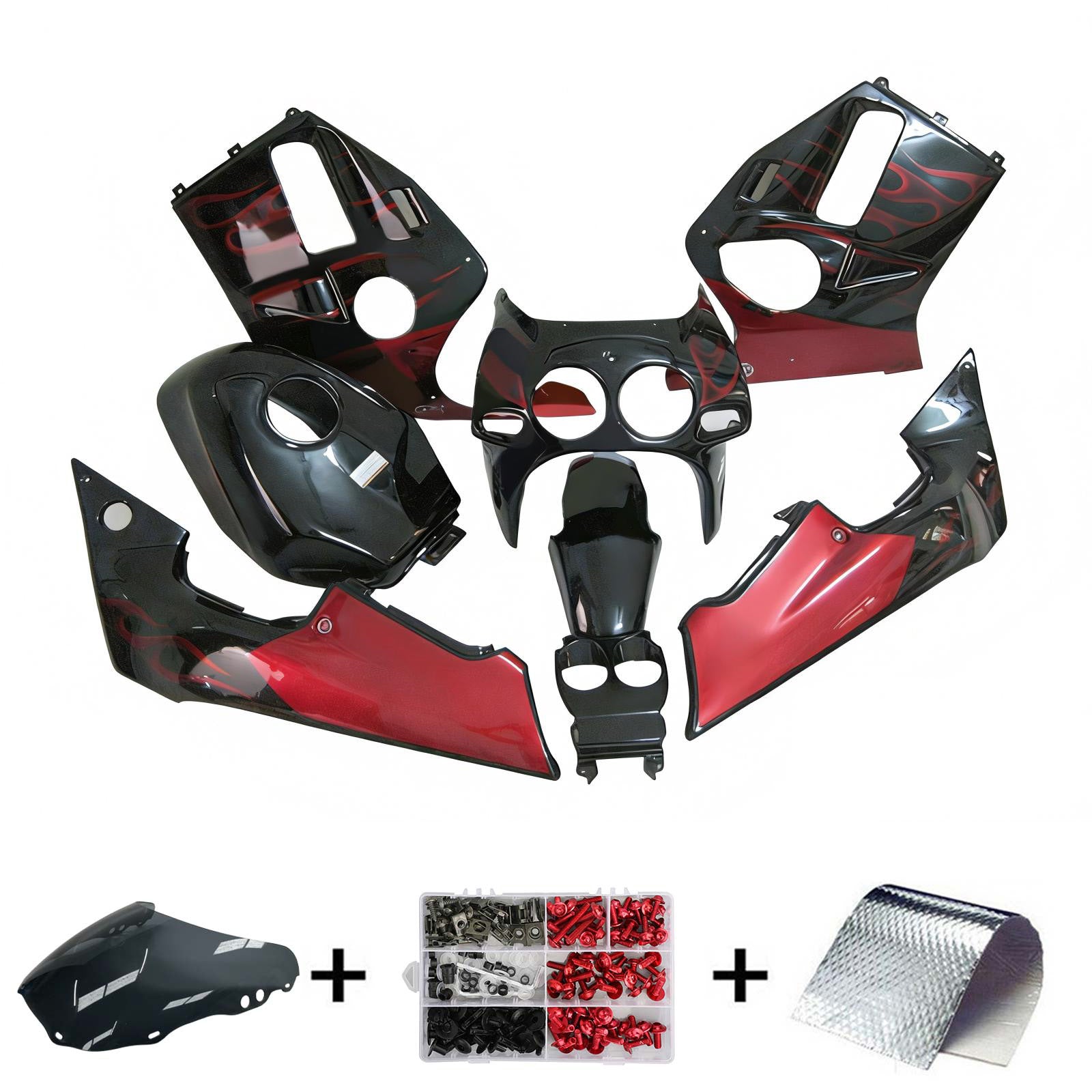 Kit de carénage en plastique injecté pour Honda CBR250RR MC19 1988-1989