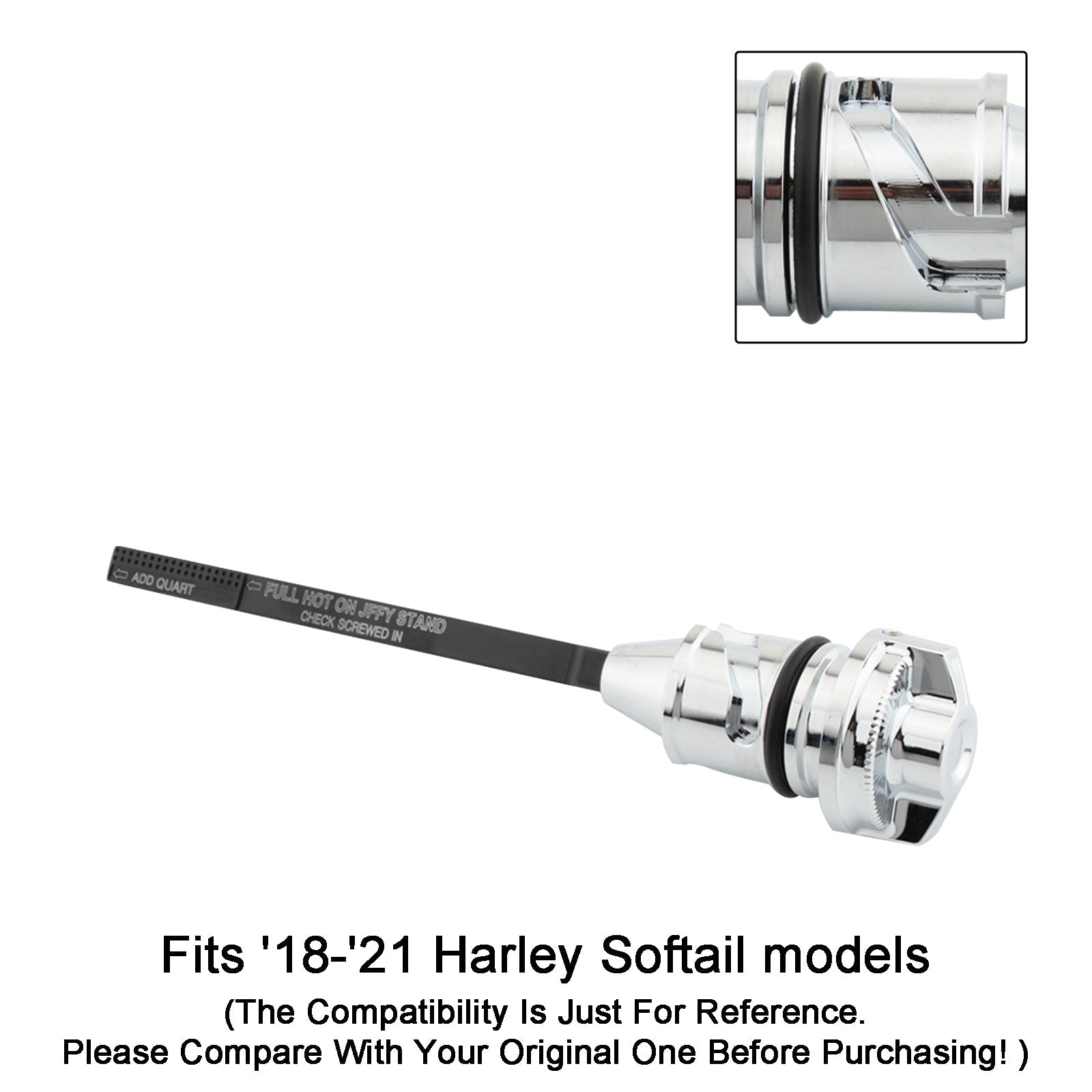 Öljymittarin säiliötulppa, sopiva korkki Harley Softailille 18-22