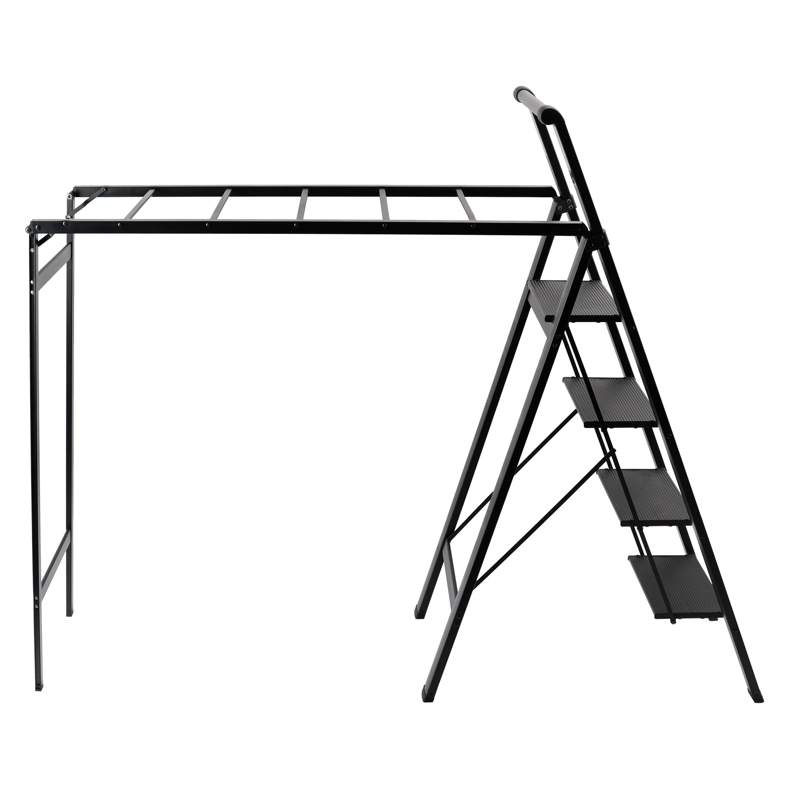 Secadora plegable con escala de 4 pasos sin escala, capacidad de 150 kg, para ropa y zapatos