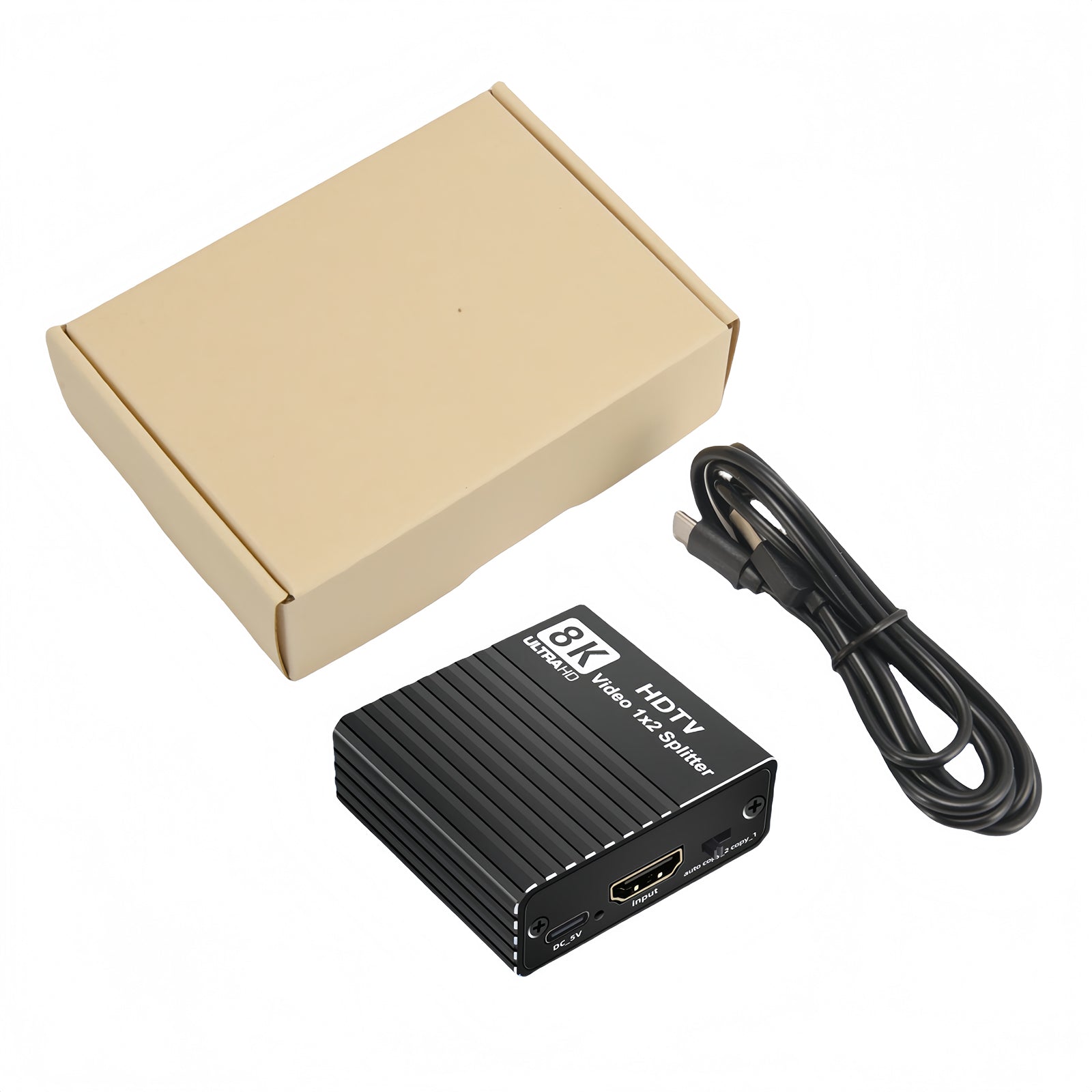 Répartiteur HDMI 8K 1 vers 2 HD2.1 8K60 Hz/4K120 Hz/1080P240 Hz avec répartiteur EDID 1x2