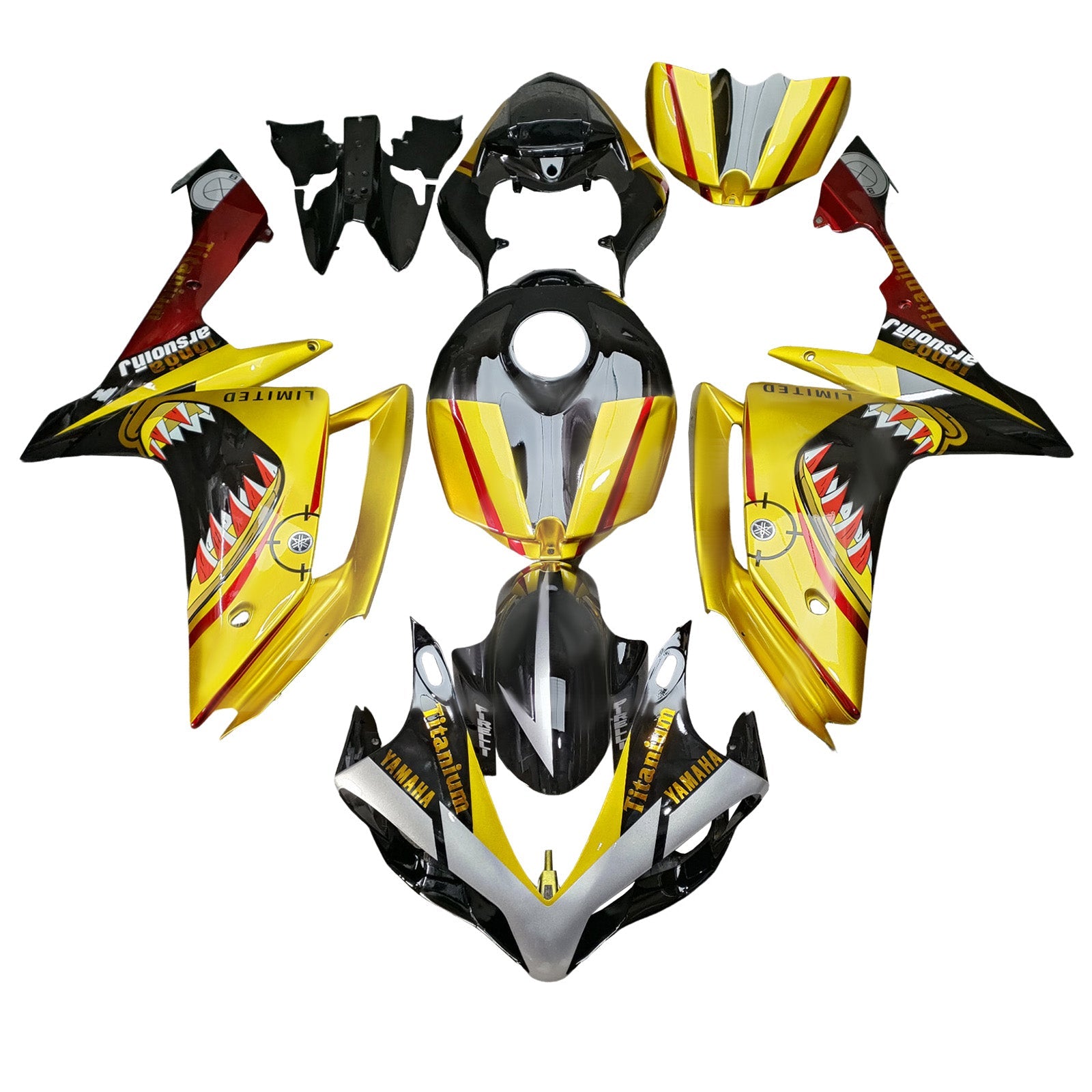 Kit carenatura iniettata in plastica ABS per Yamaha YZFR1 YZF-R1 2007-2008