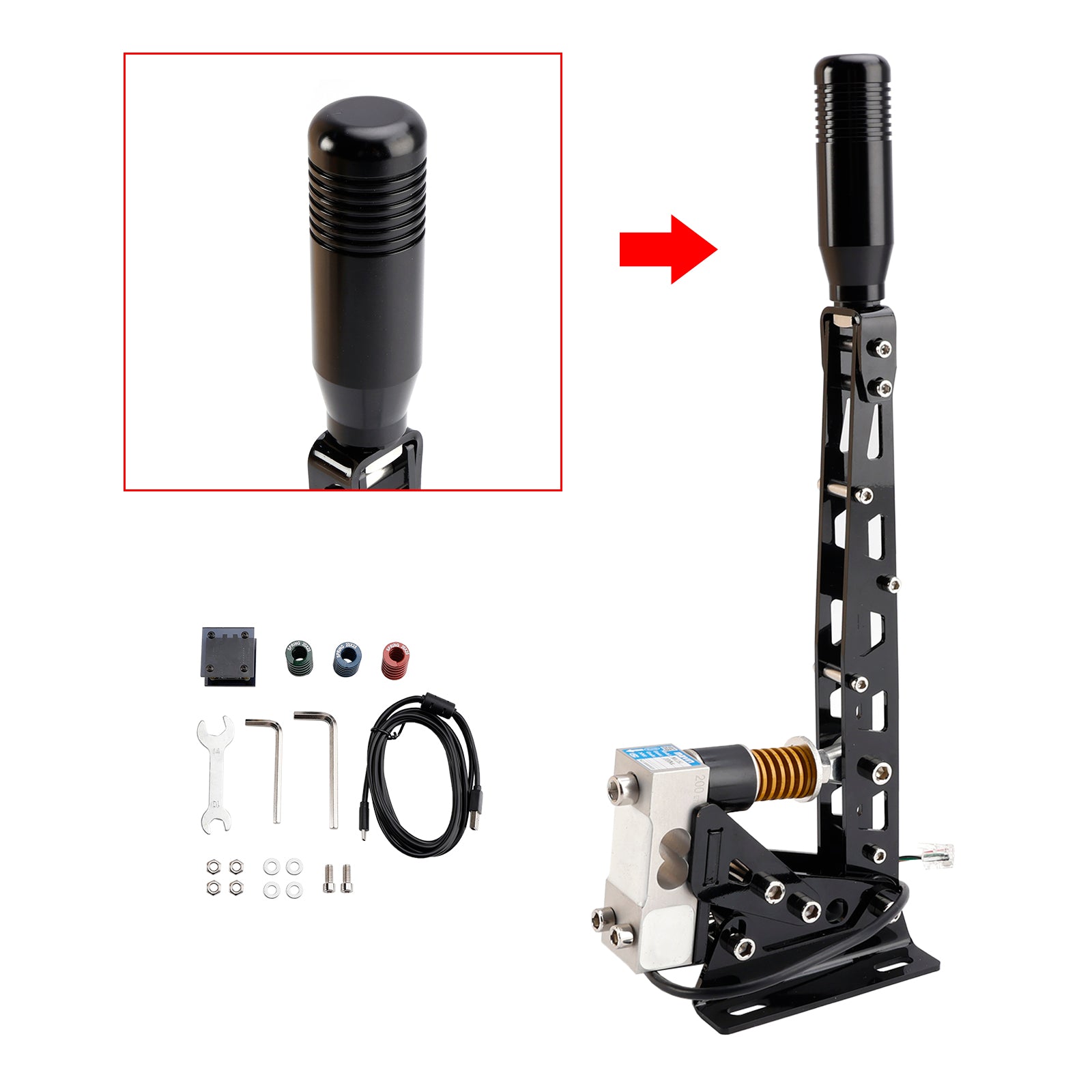 Jeu de course avec frein à main USB 64 bits, cellule de charge 200 kg, pour Logitech G29/G27/G25