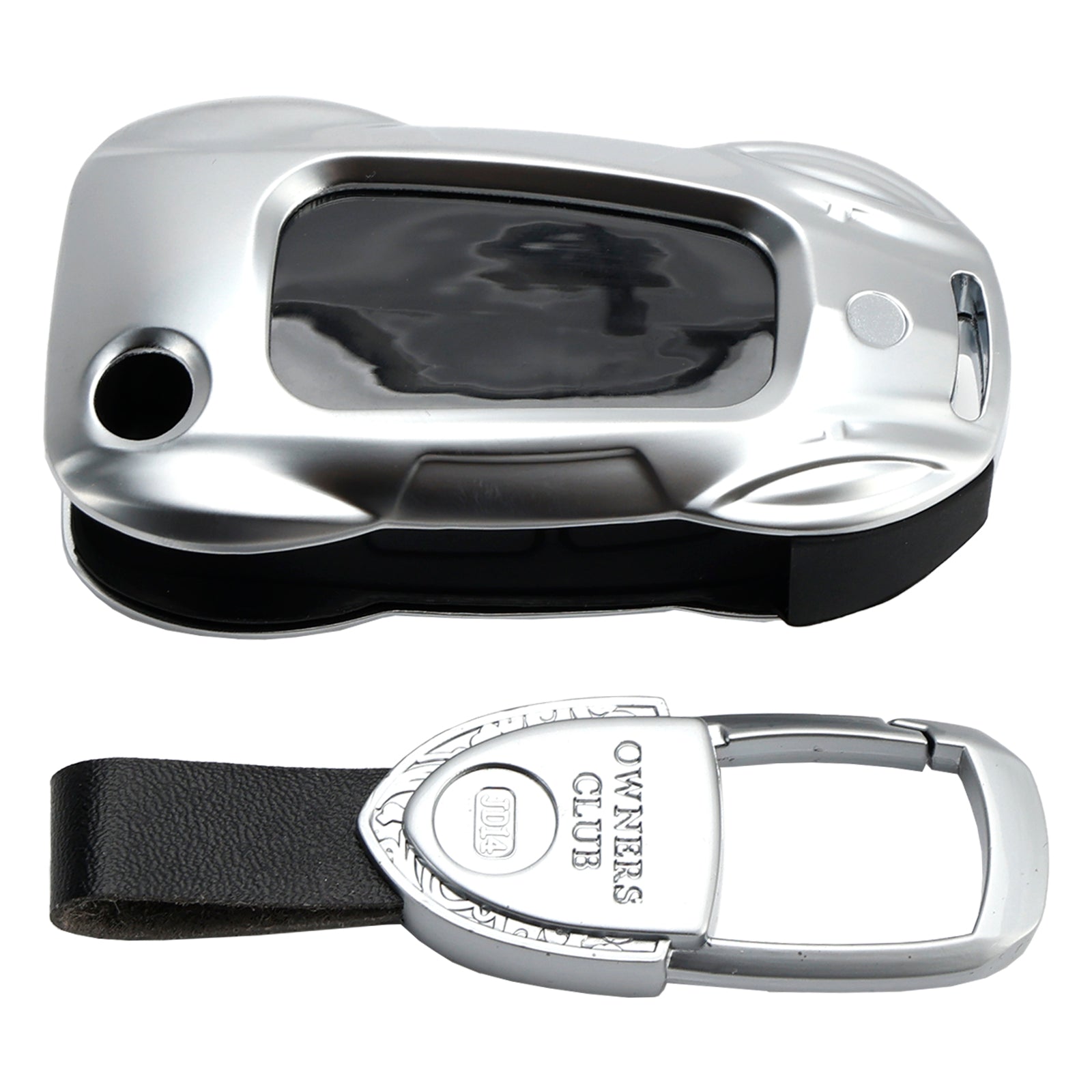 Srebrna skórzana obudowa kluczyka ze stopu cynku do Audi A1 A3 S3