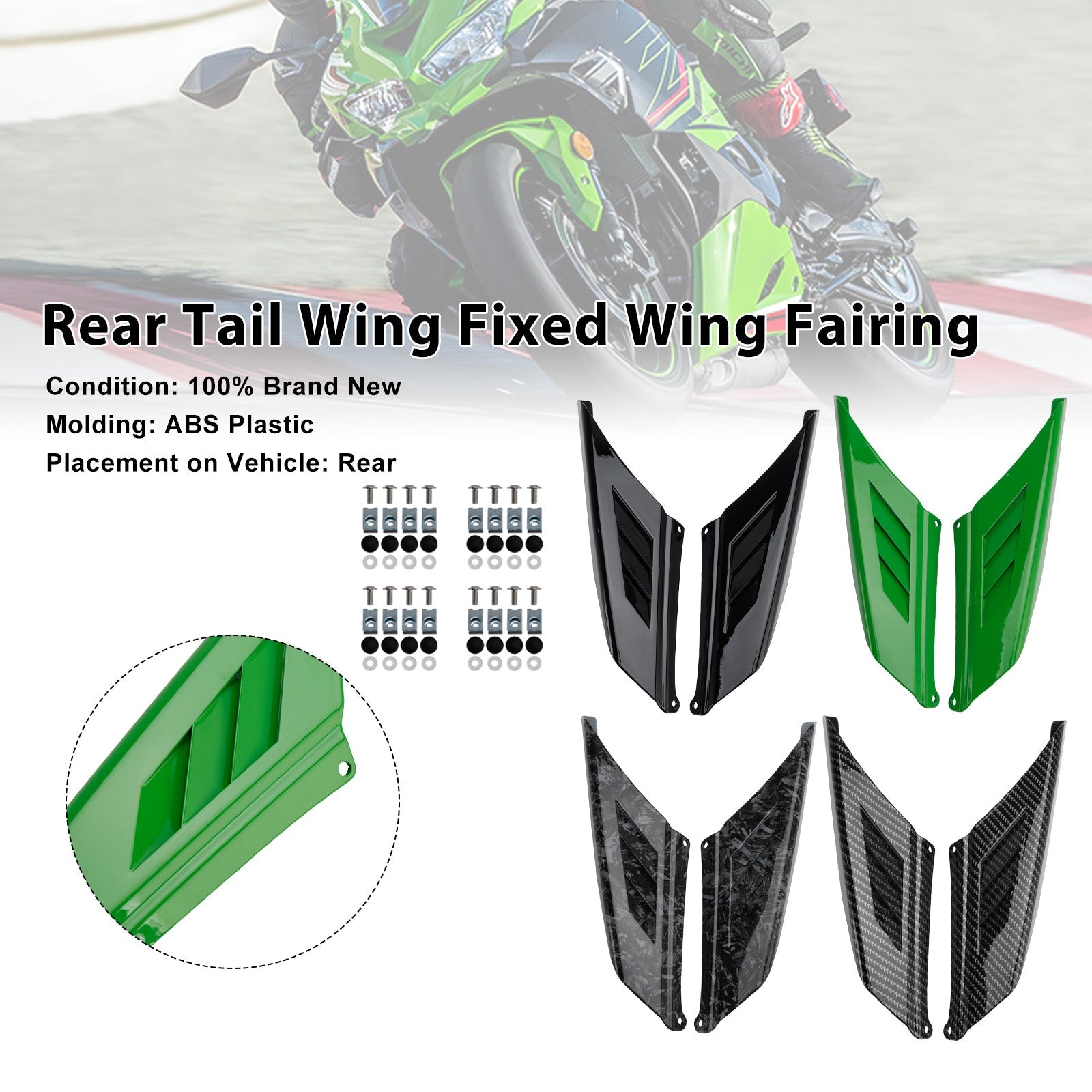 Carenatura posteriore fissa per Kawasaki NINJA ZX-4R ZX-4RR 2023-2025