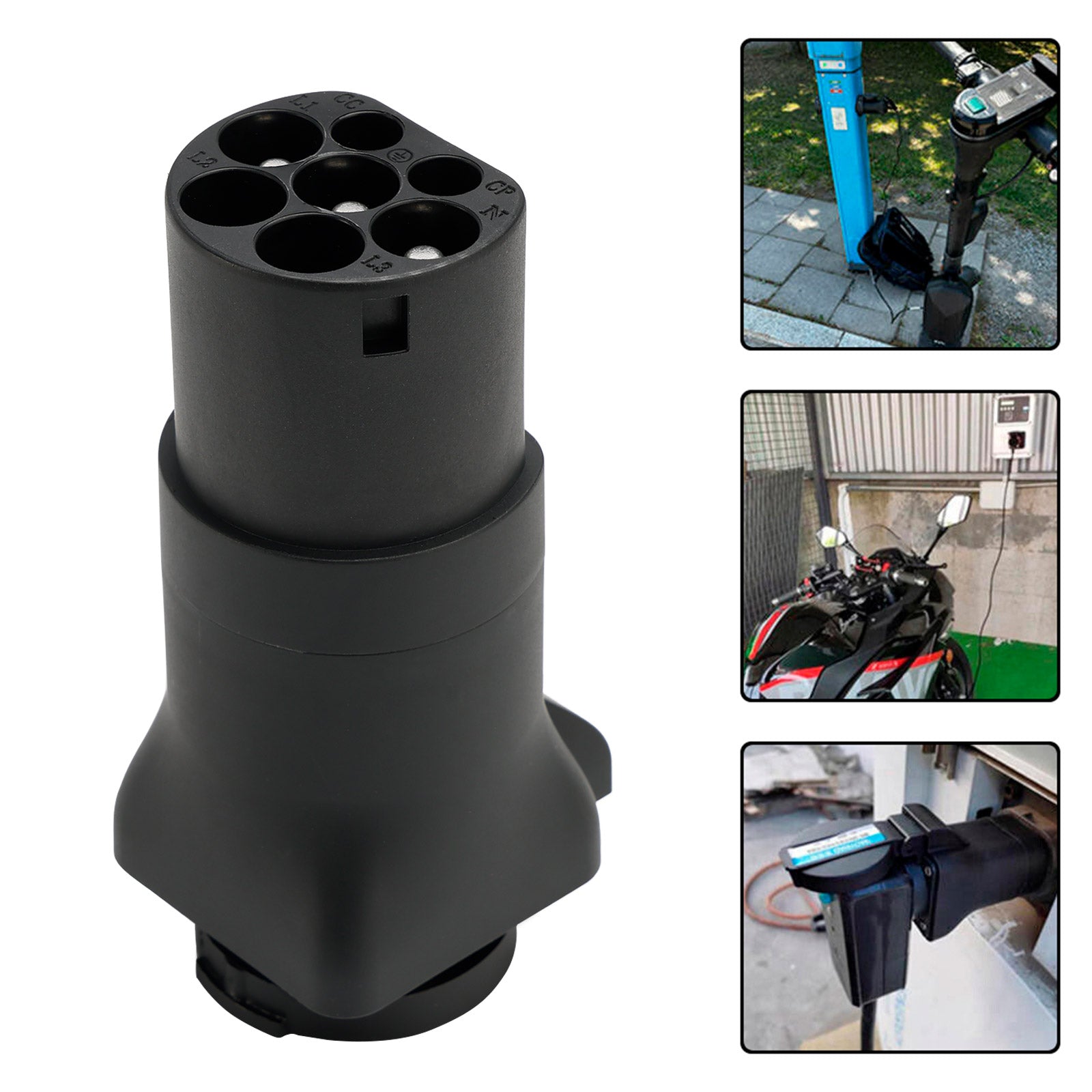 Purkaustyypin 2 pistoke EV-latausaseman muuntimen pistokkeen sovitin 16A IEC62196