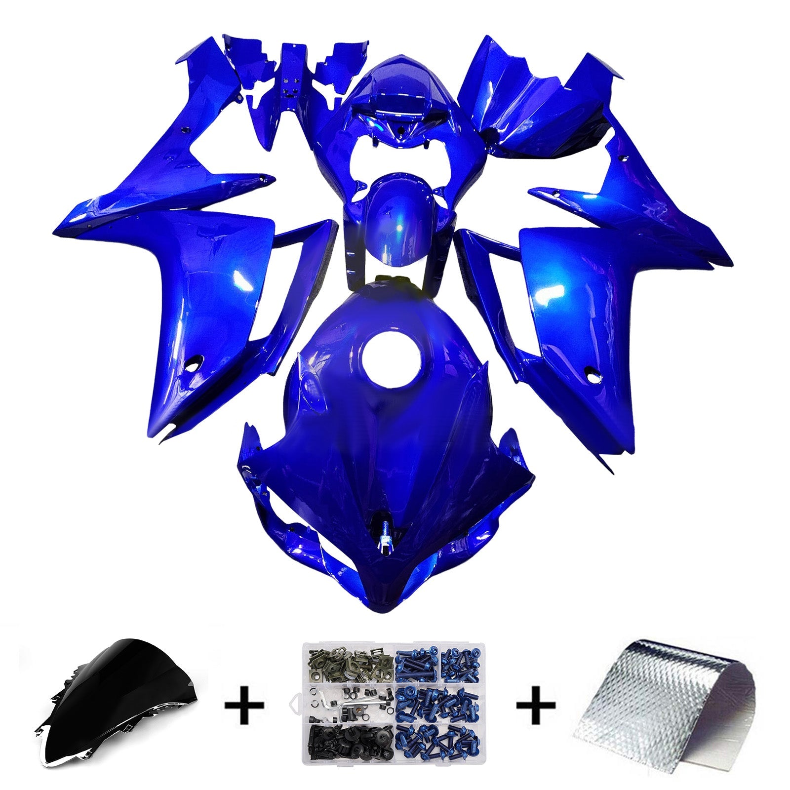 Kit de carénage injecté en plastique ABS pour Yamaha YZFR1 YZF-R1 2007-2008