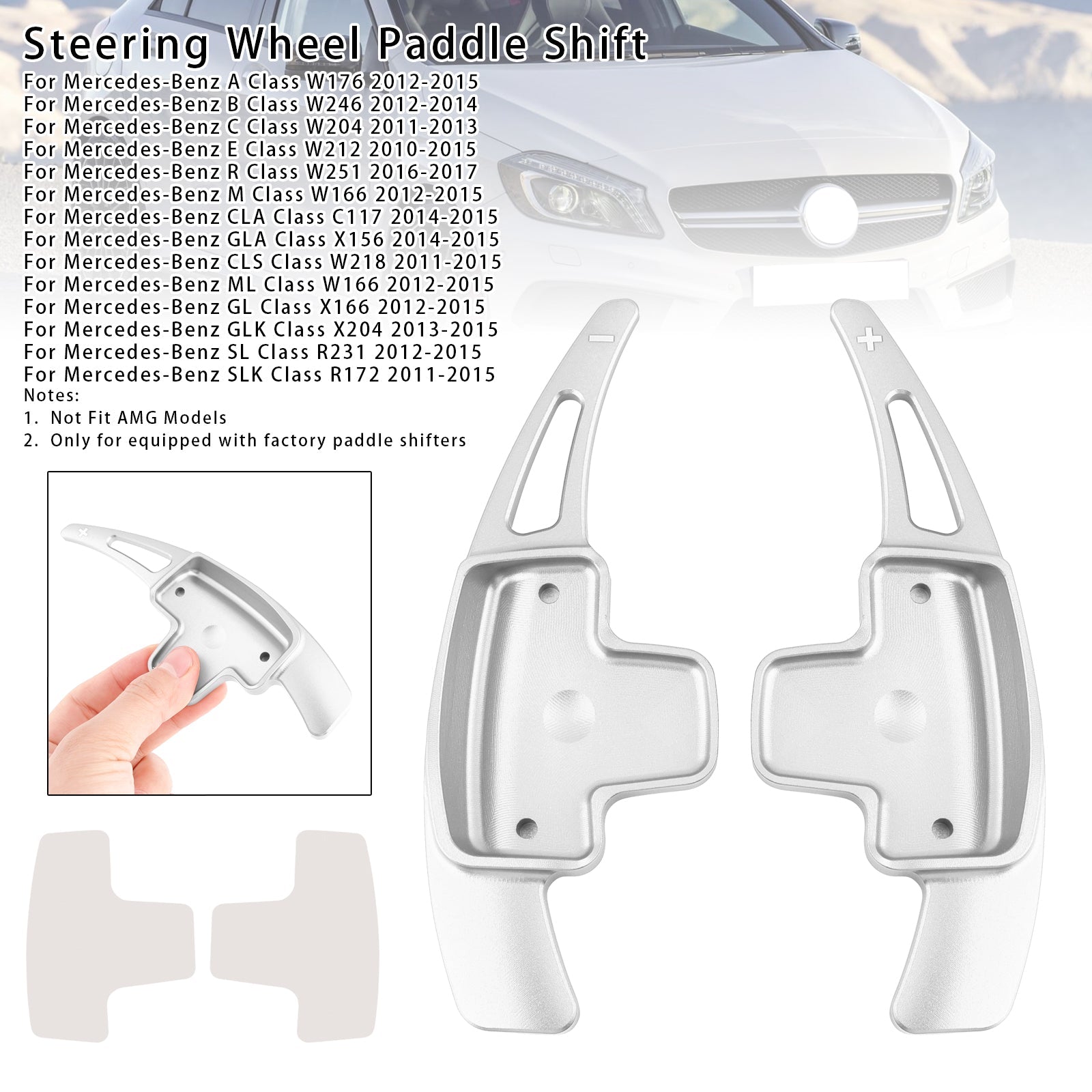 Palettes de changement de vitesse au volant pour Mercedes-Benz B GL GLA 12-15