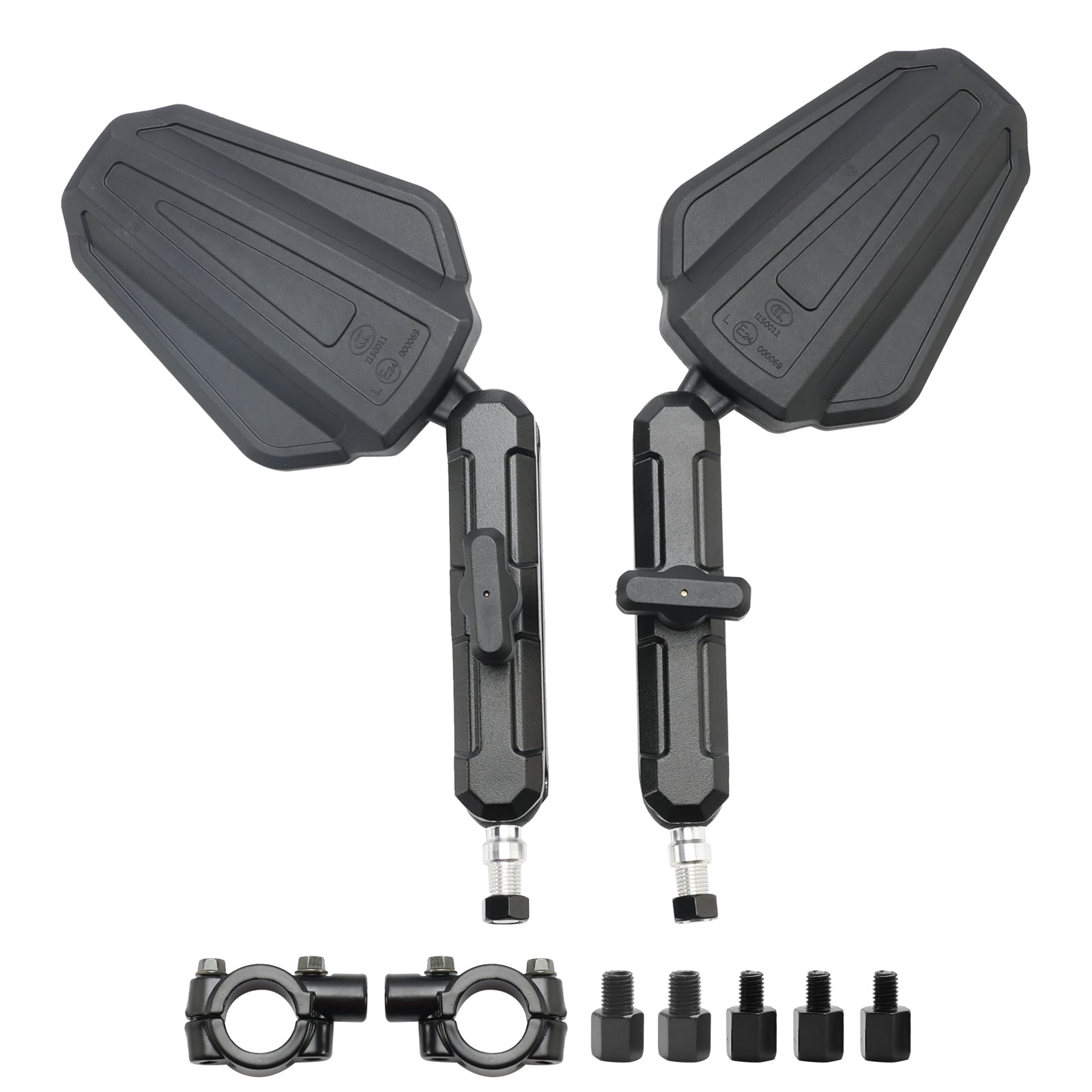 Kit de espejos de brazo largo Enduro para motocicletas Adventure, Touring y Dual Sport