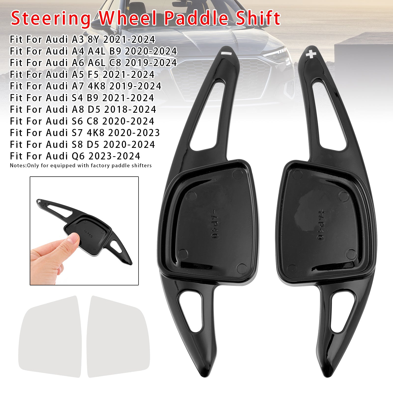 Extension de palettes de changement de vitesse au volant pour Audi A3 A4 A6
