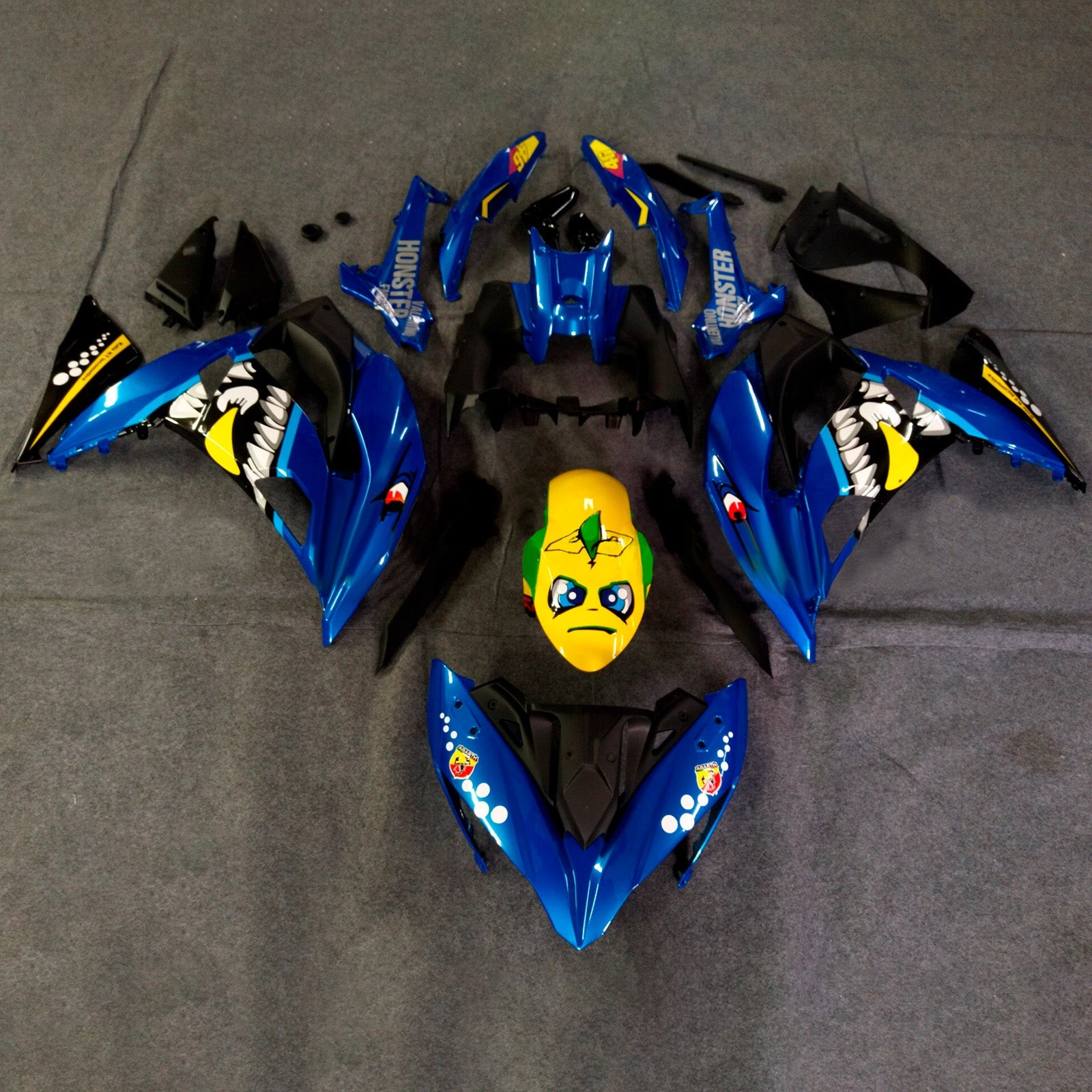 Komplet oklepa z vbrizgano ABS plastiko, združljiv s Kawasaki ER-6F Ninja650R 2017-2019