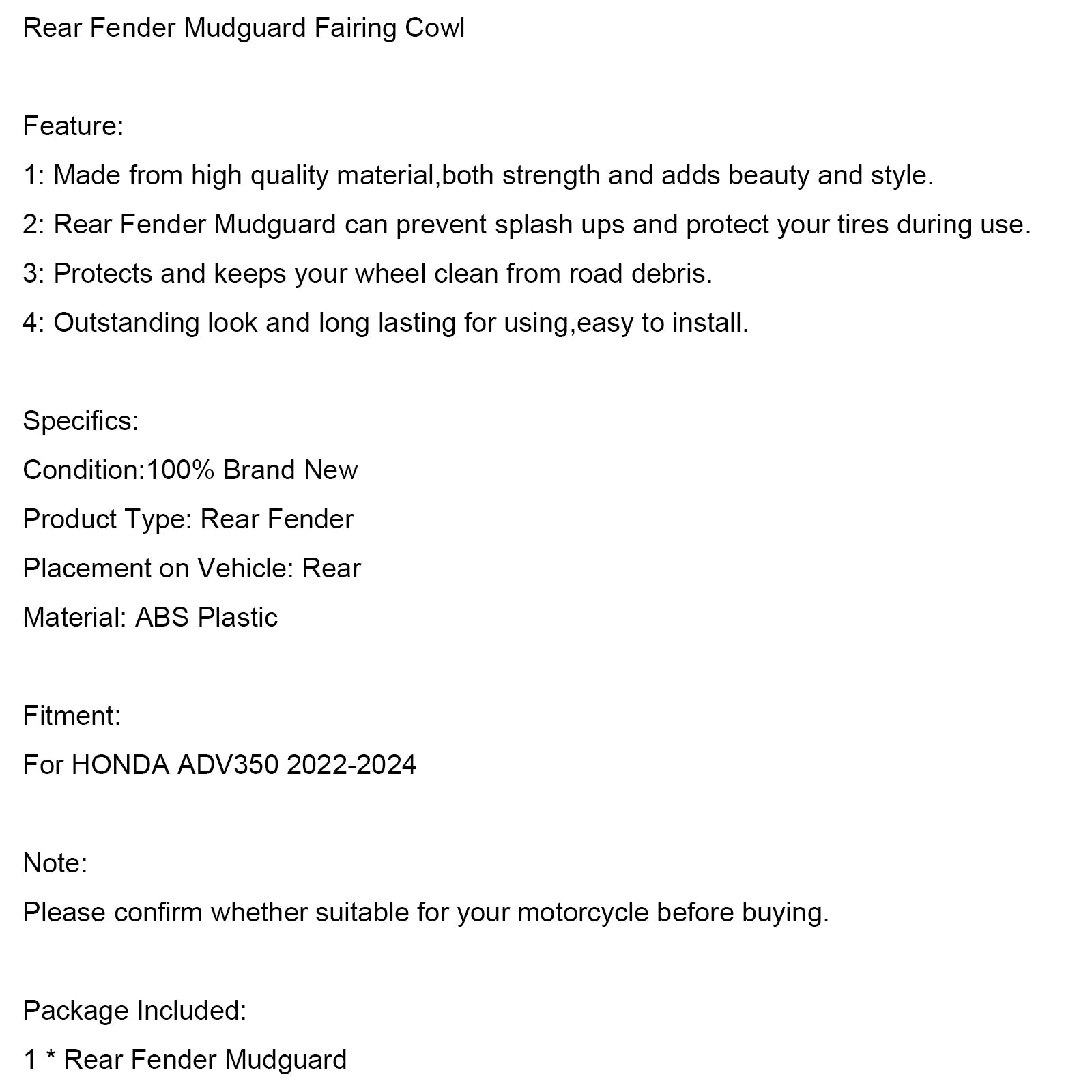 Zadnji stražar za Honda ADV350 2022-2024