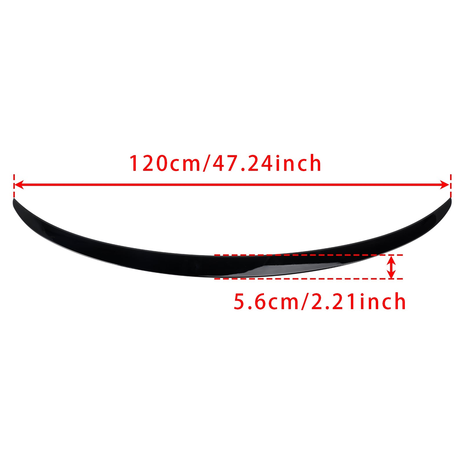 Sijajno črn zadnji spojler za Tesla Model 3 17-23, Style D'izvor