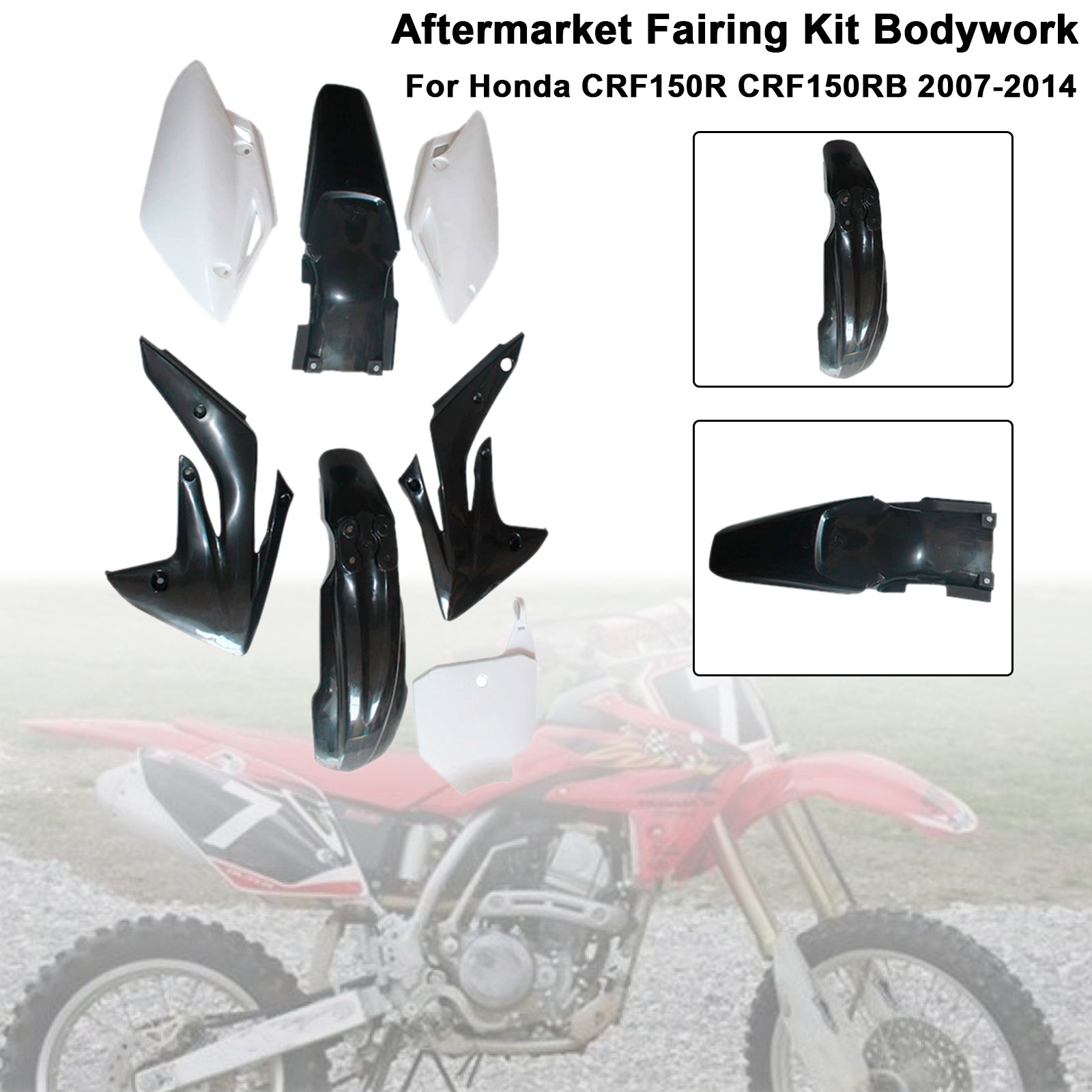 Kit de carrosserie en plastique pour Honda CRF150R/RB 2007-2014, carénage de garde-boue
