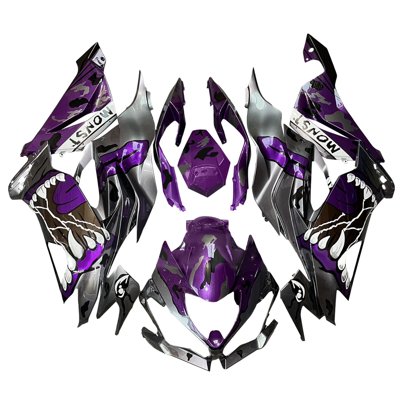 Kit di carenatura a iniezione, corpo in plastica ABS per Kawasaki ZX6R 2019-2023