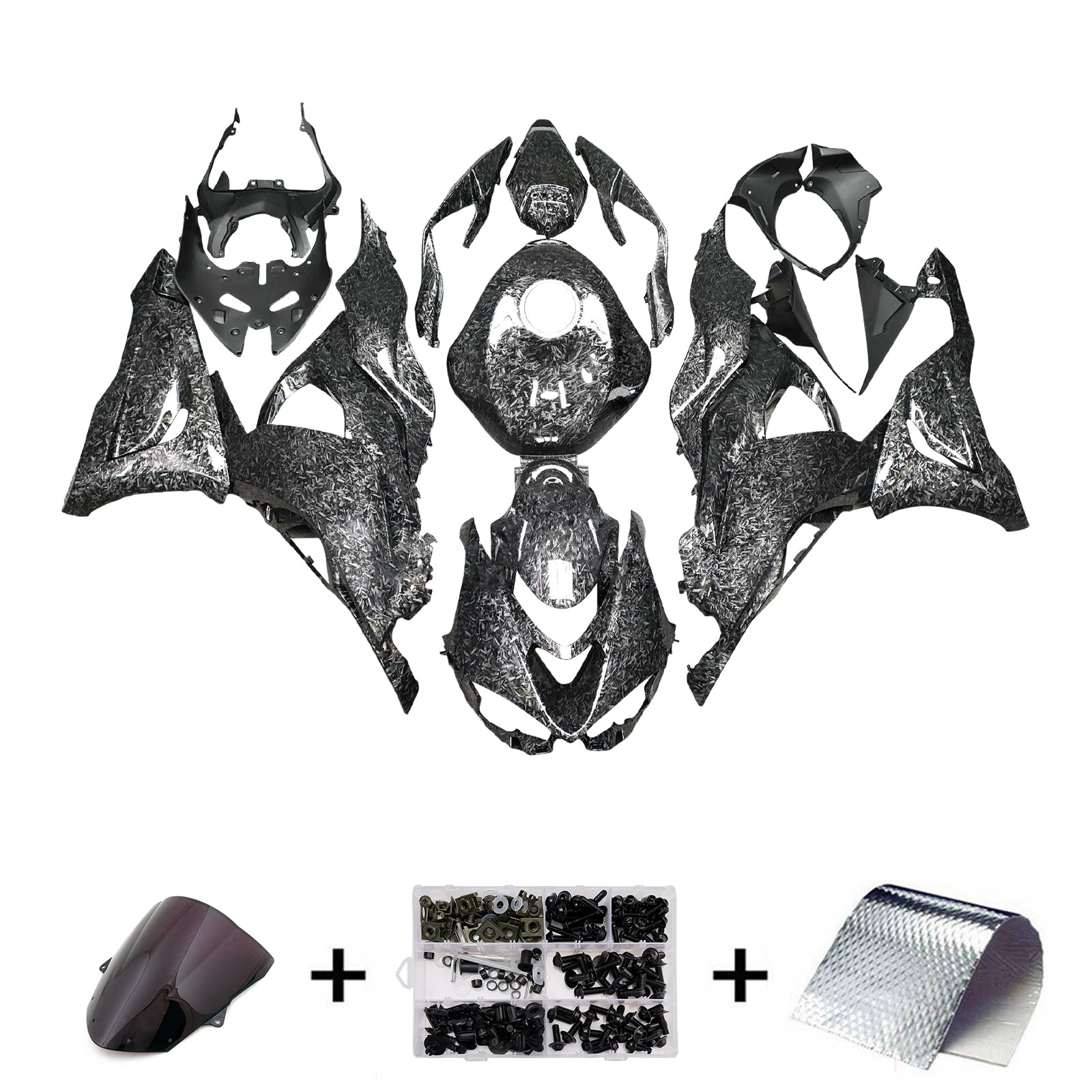 Kit di carenatura a iniezione, corpo di plastica ABS per Kawasaki ZX-6R 2024-2025