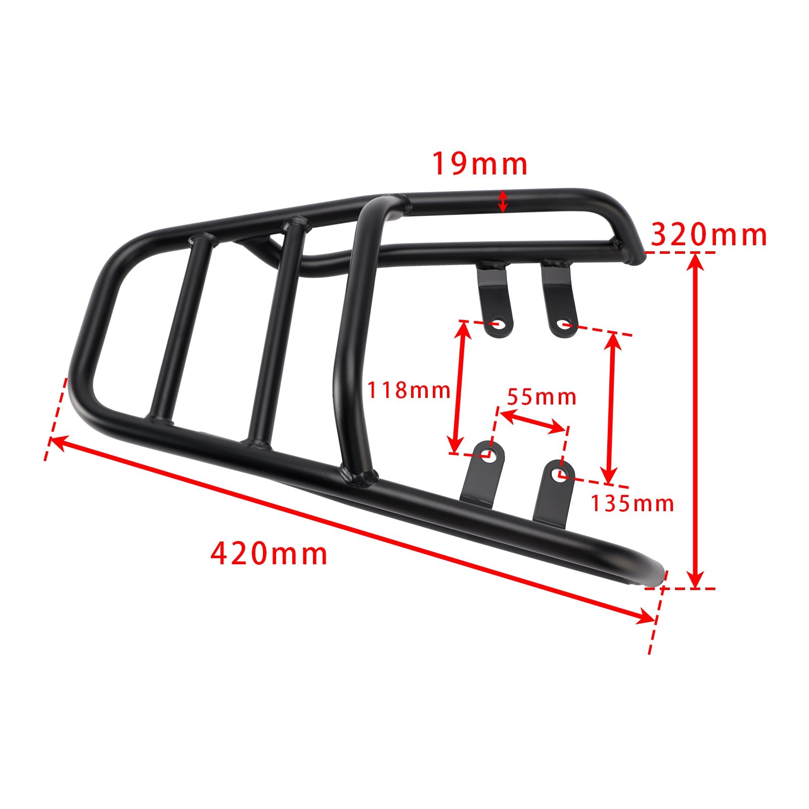 Porte-bagages arrière avec barre de maintien passager pour Royal Enfield Hunter 350 (2022-2025)