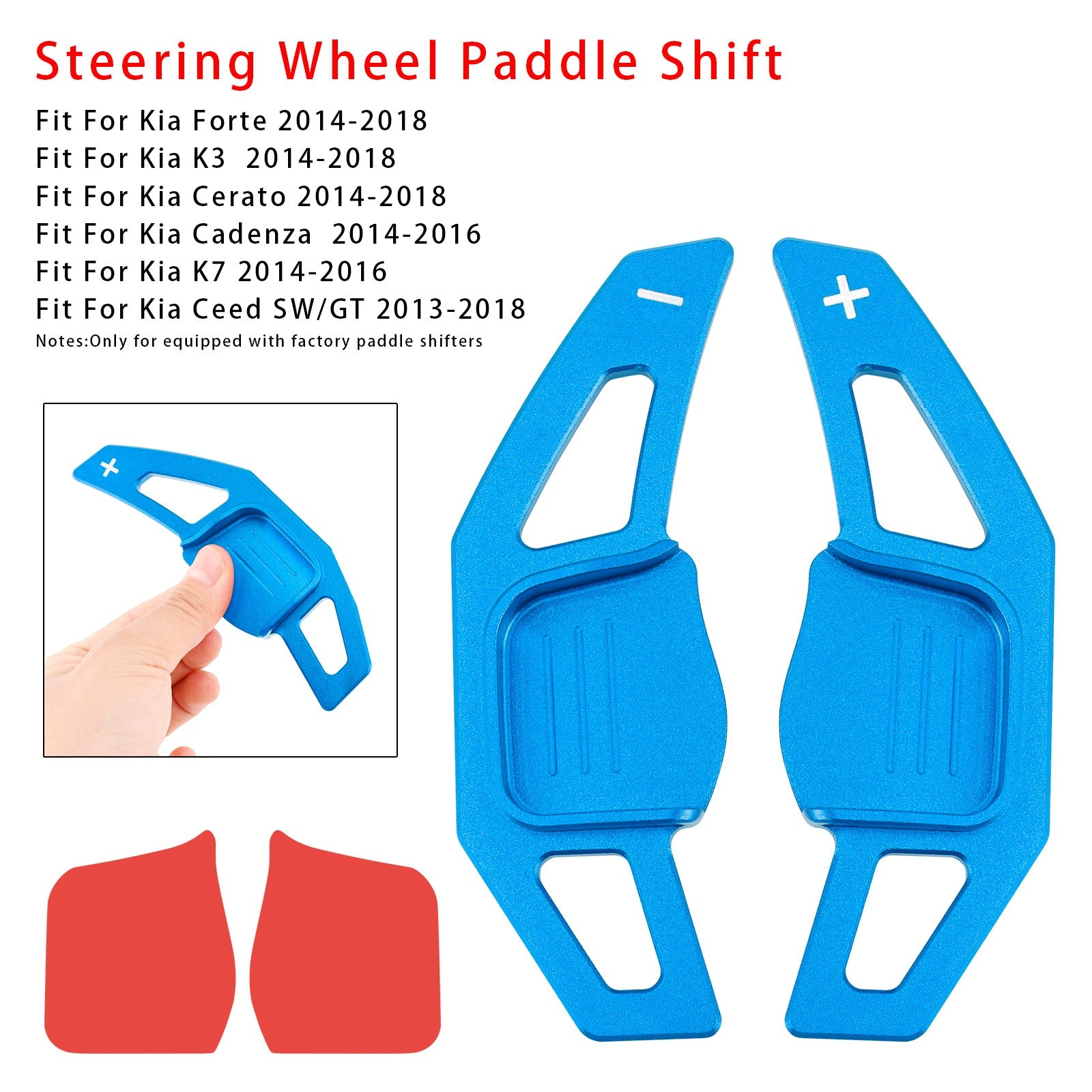 Extensión del volante de paletas de cambio de velocidad para kia cadenza de aluminio fuerte